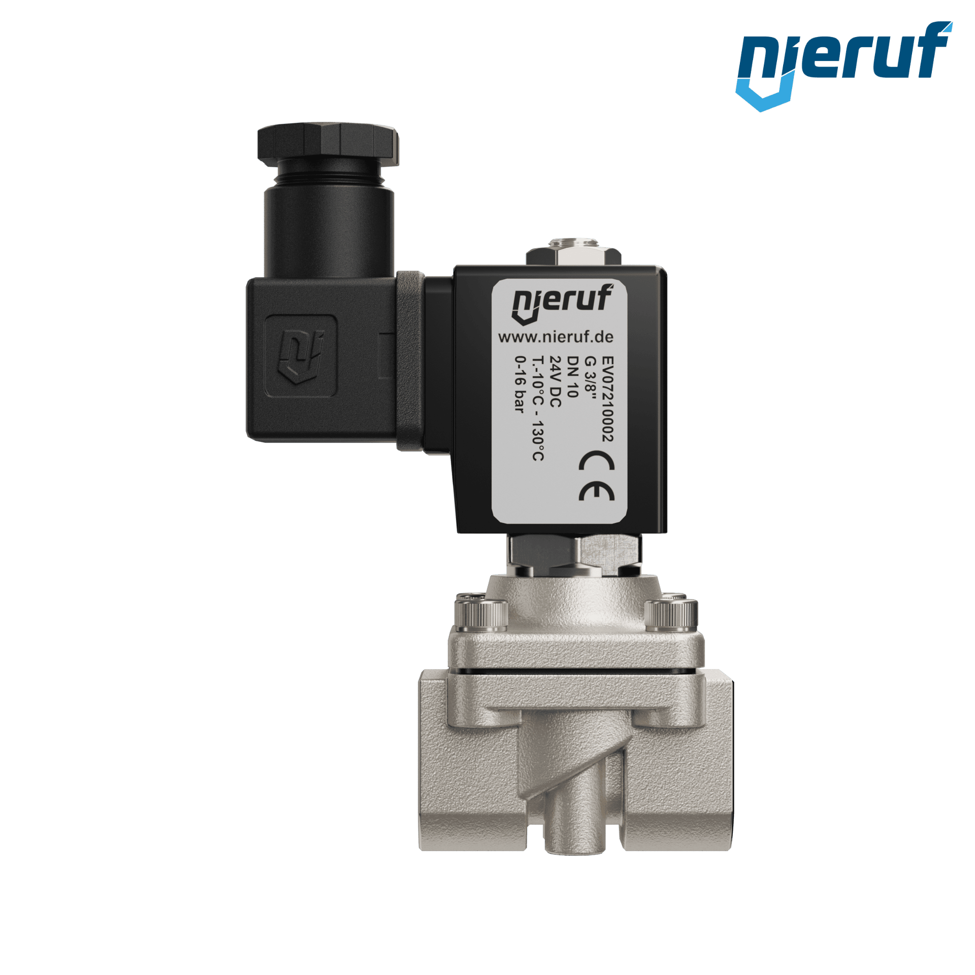 elettrovalvola G 3/8" pollici acciaio inossidabile EV07 EPDM 24V DC