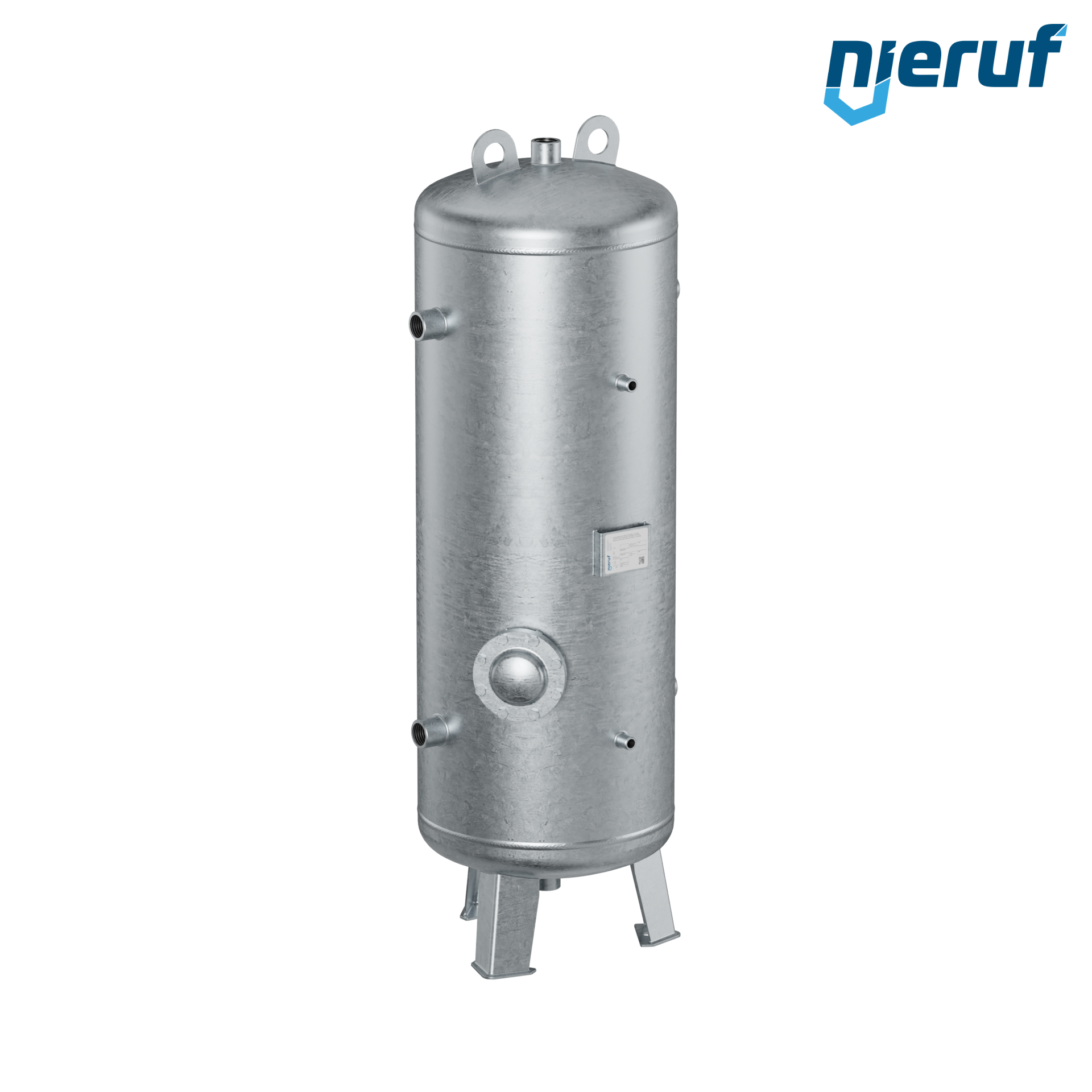 Serbatoio per il vuoto verticale BE03 250 litri, -1-3 bar, acciaio zincato