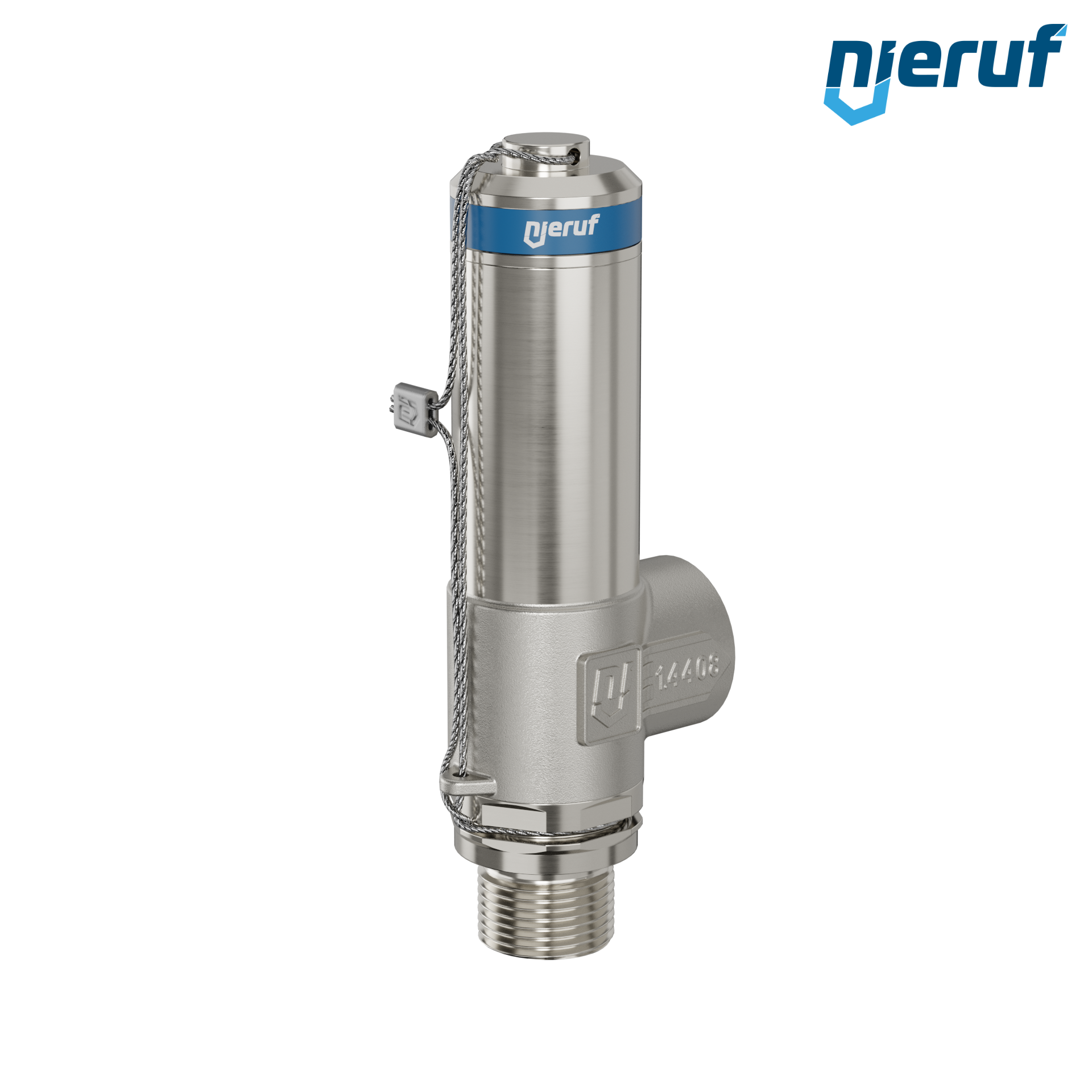 valvola di sicurezza criogenica DN8 3/8" M x 3/8" F SV14, acciaio inox PTFE