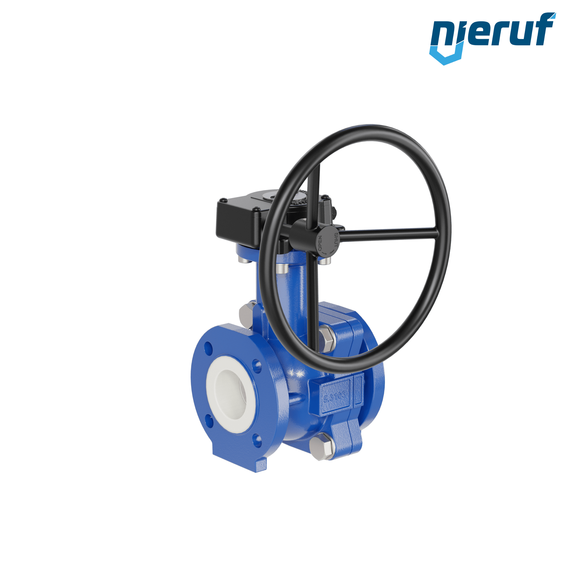 valvola a sfera flangiata PFA FK13 DN65 - 2 1/2" pollici ANSI 150 inghisa sferoidale 5.3103 con volantino manuale