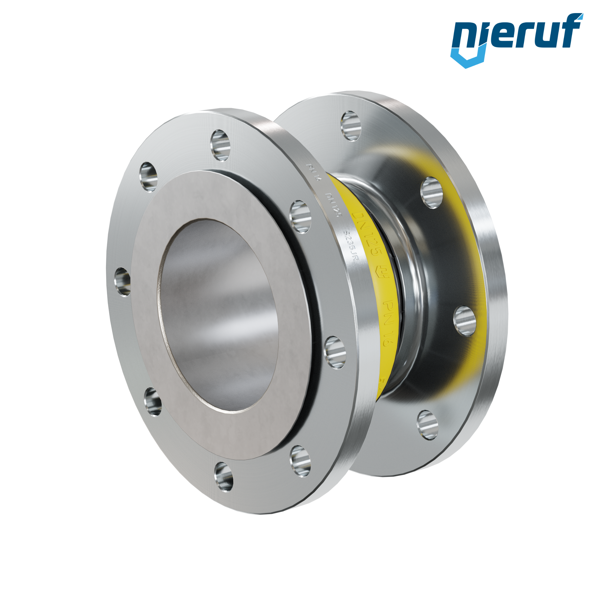 Compensatore piastra di rinforzo DN125 versione KP04 flange in acciaio NBR