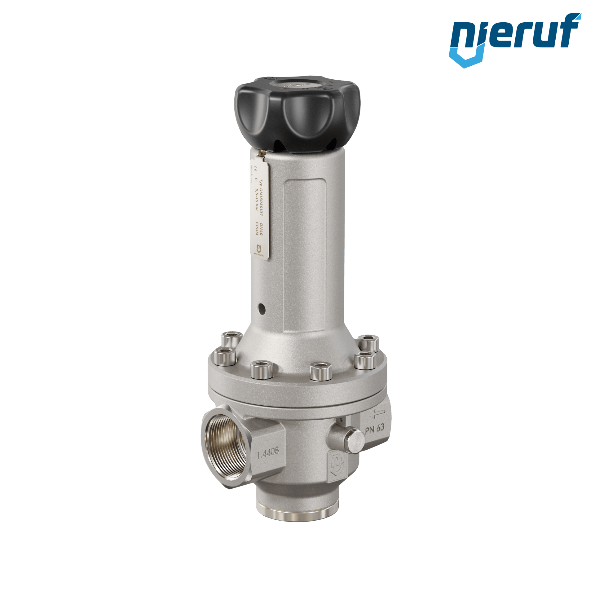 régulateur de pression de précision 1 1/2" pouce DM15 acier inoxydable EPDM 0.5 - 15.0 bar
