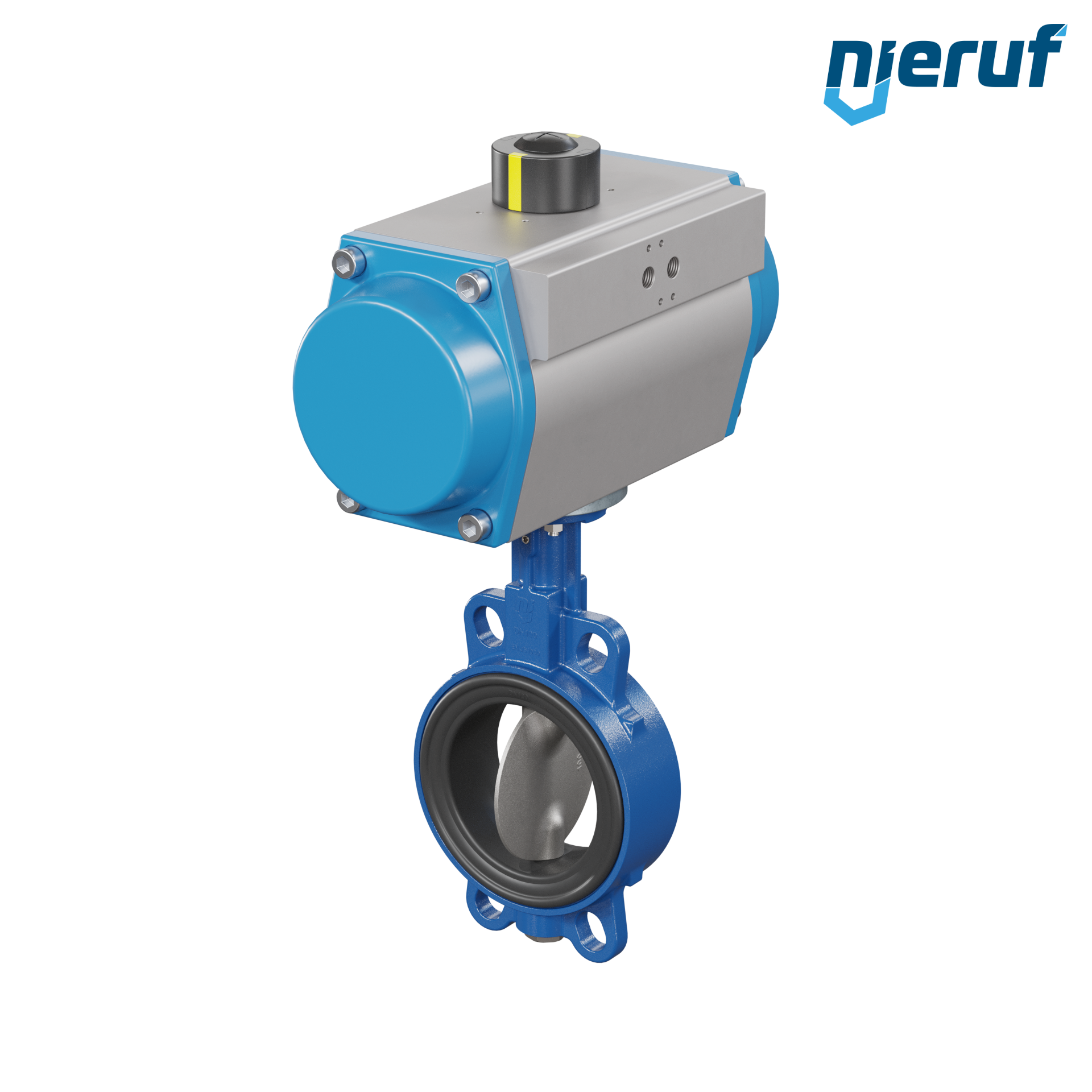 Butterfly valve DN 100 AK01 FPM pneumatic actuator single acting normally open