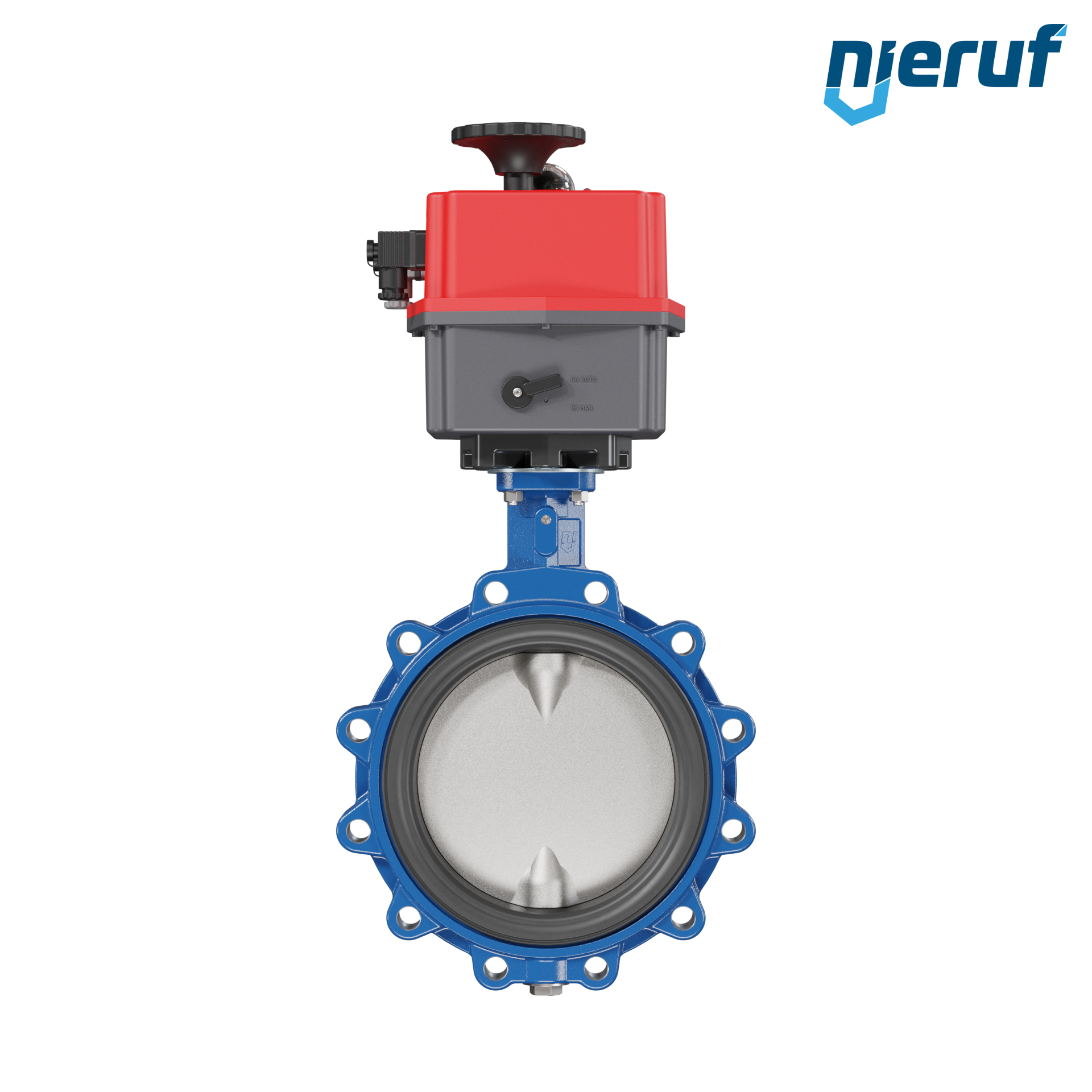 valvola a farfalla DN 200 PN16 con orecchie filettate / lug attuatore elettronico 24-240V FDA