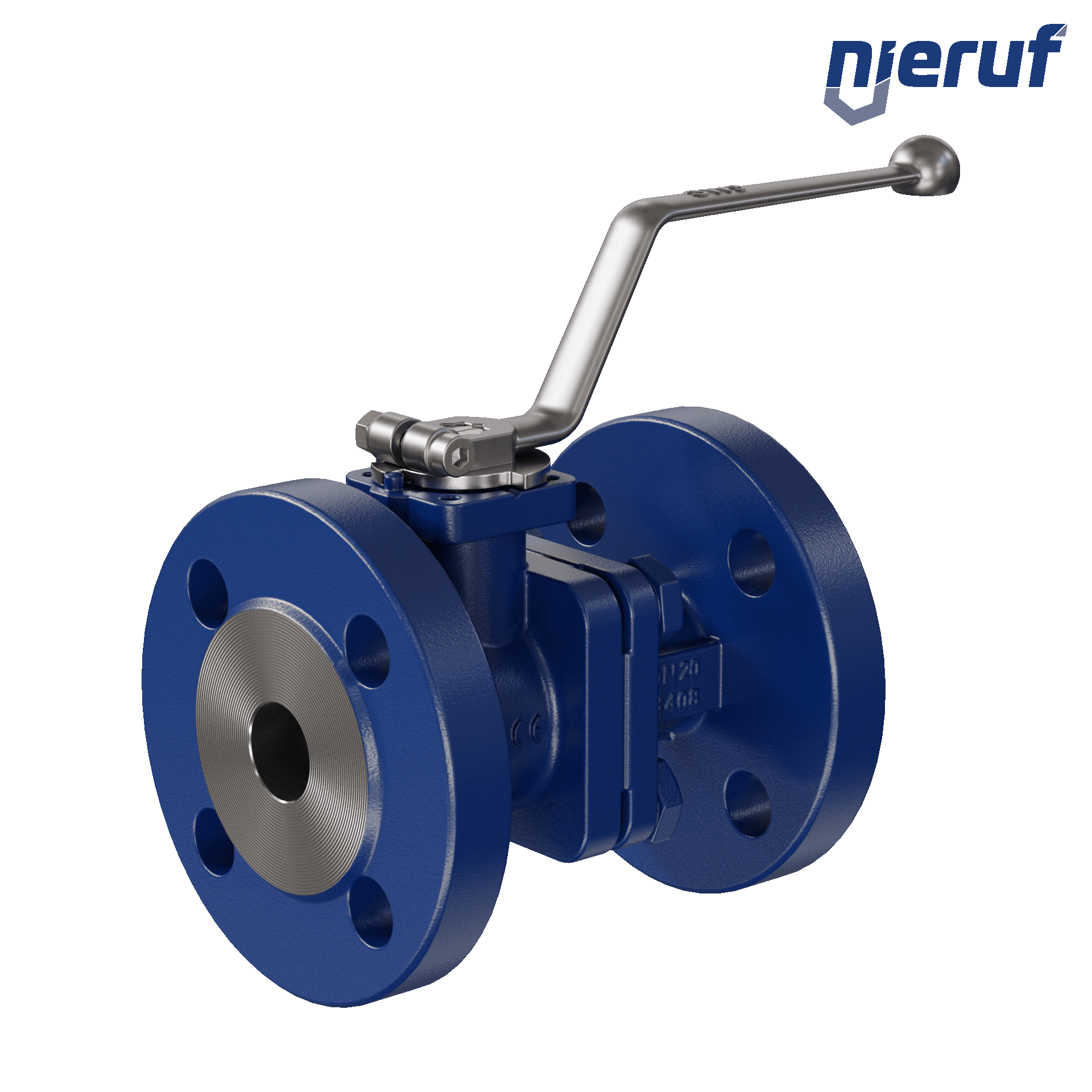 valvola a sfera flangiata per alte temperature FK12 DN20 PEEK guarnizione