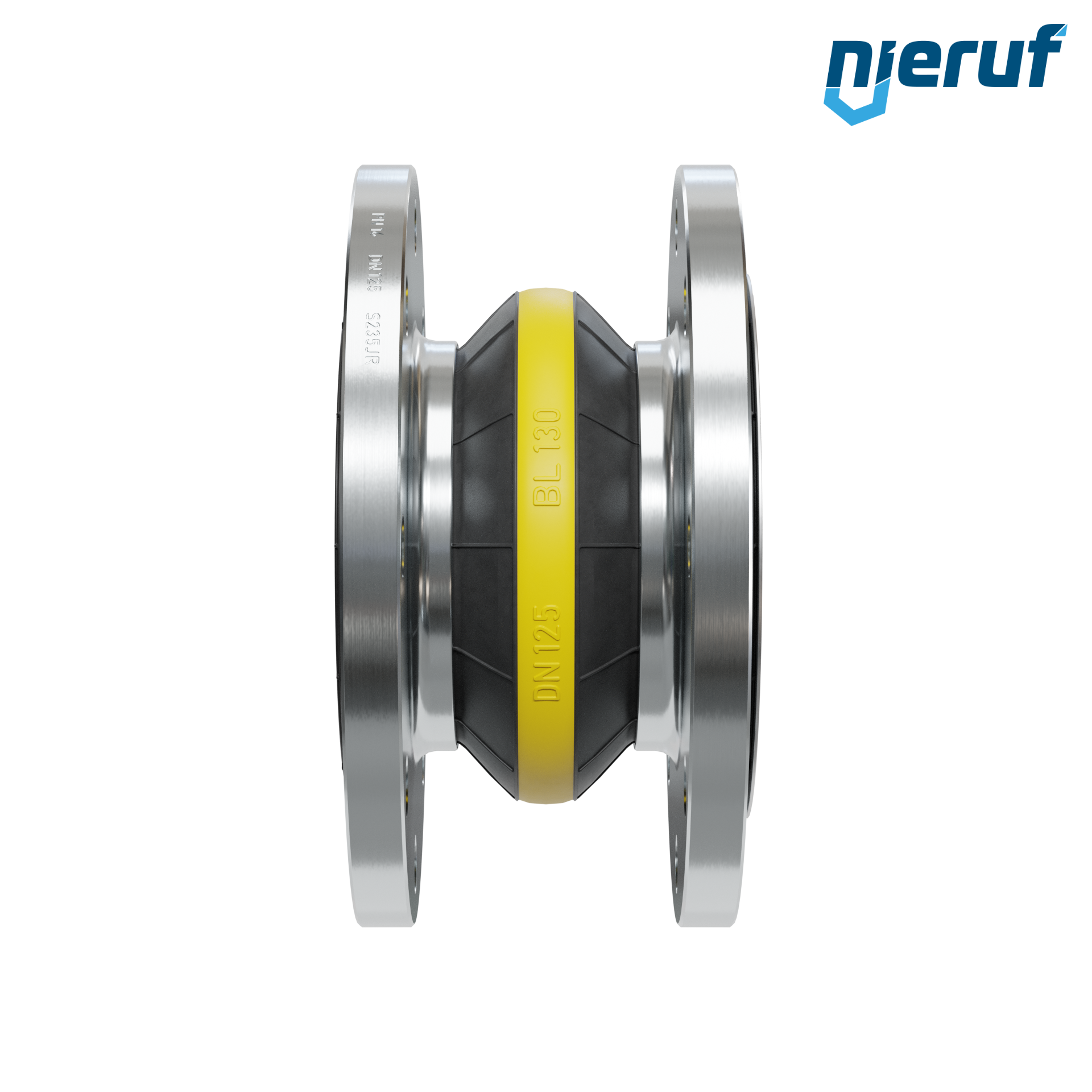 Compensatore piastra di rinforzo DN125 versione KP04 flange in acciaio NBR