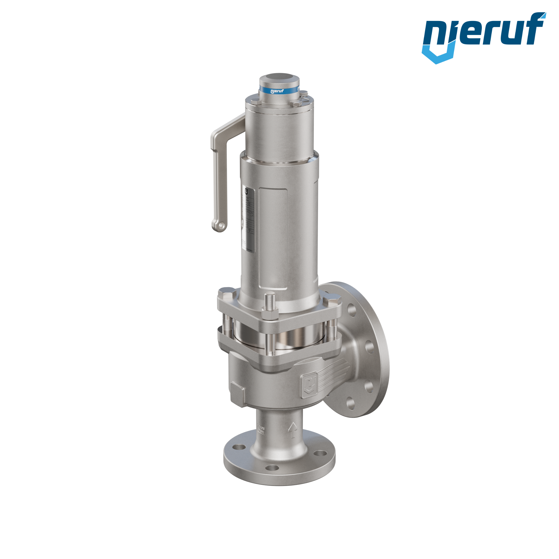 valvola di sicurezza con cappello a tenuta di gas & manicotto di tenuta DN40/DN65 SF04, PTFE, dispositivo di sollevamento con leva