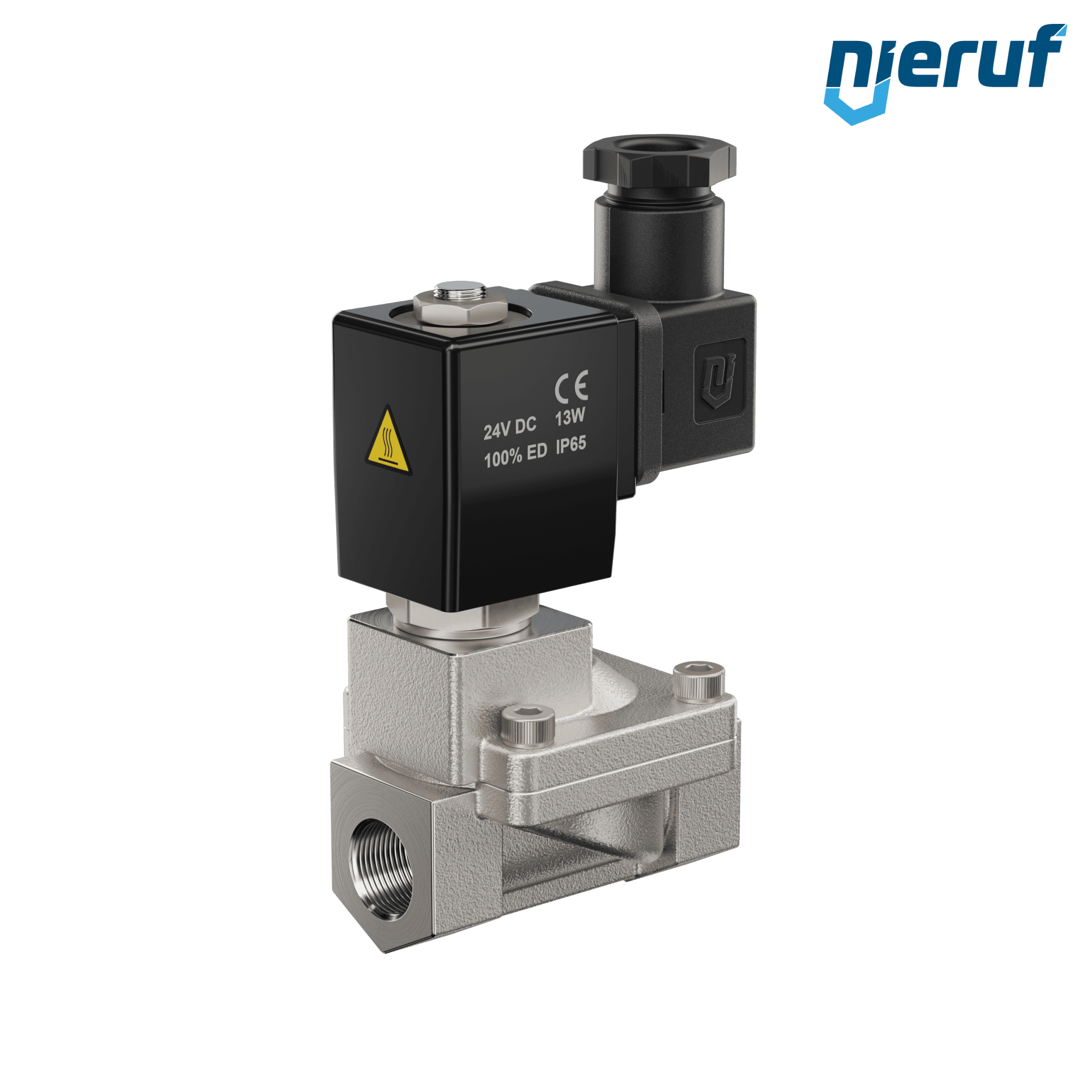 elettrovalvola G 3/8" pollici acciaio inossidabile EV05 FKM 24V DC