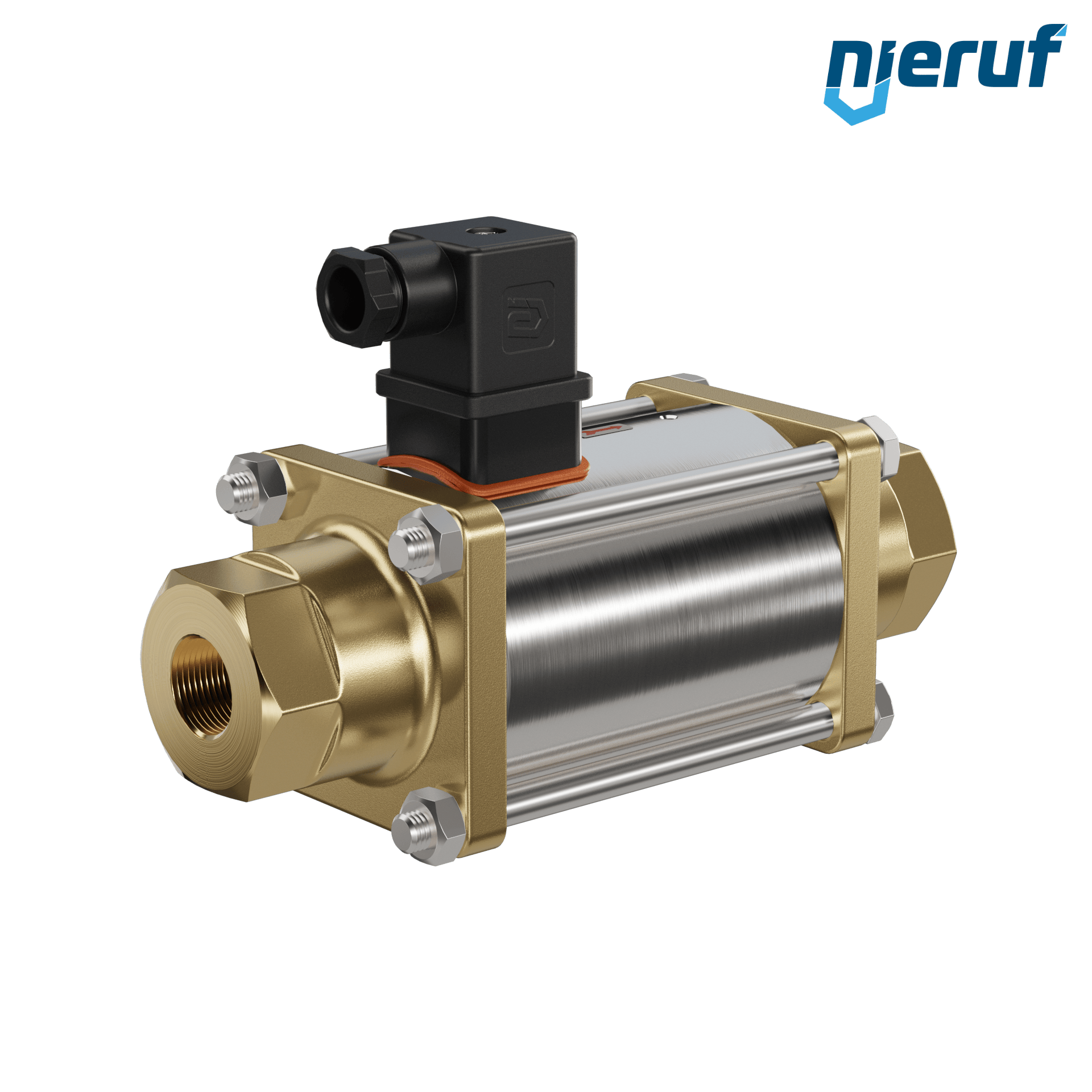 valvola coassiale 1/2" pollici filettatura interna - DN15 ottone 230V AC NO - per applicazione con acqua