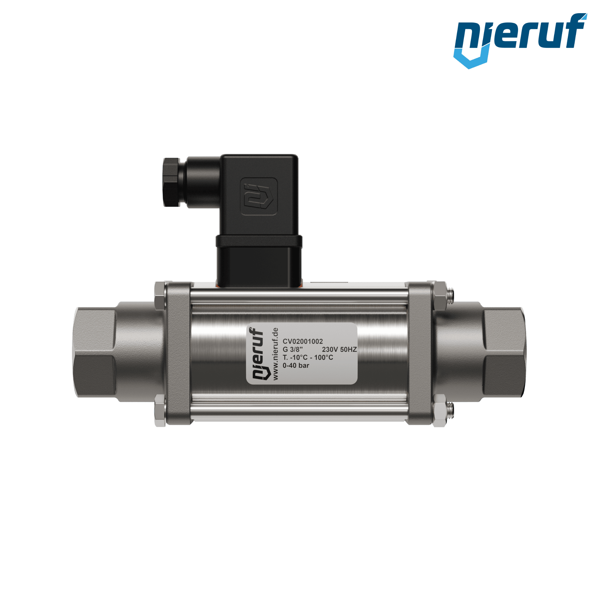 valvola coassiale 3/8" pollici filettatura interna - DN10 acciaio inossidabile 230V AC NC - per applicazione con acqua