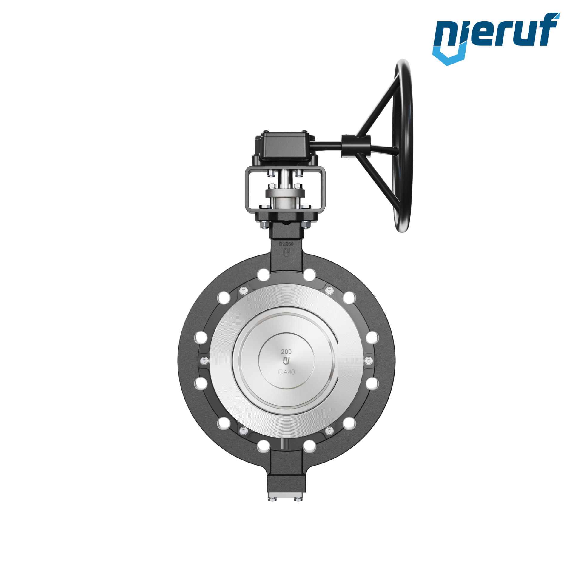 Double offset butterfly-valve AK12 DN 200 PN25 worm gear