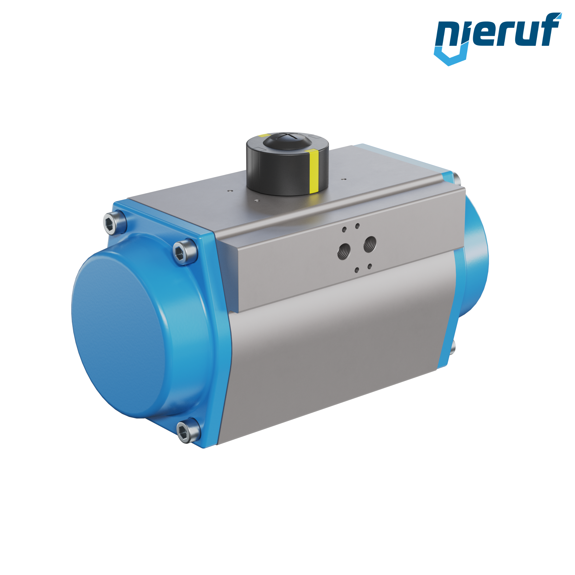 attuatore pneumatico AN02 a singolo effetto, chiusura a molla versione per alta temperatura GS-125 90° con 12 molle