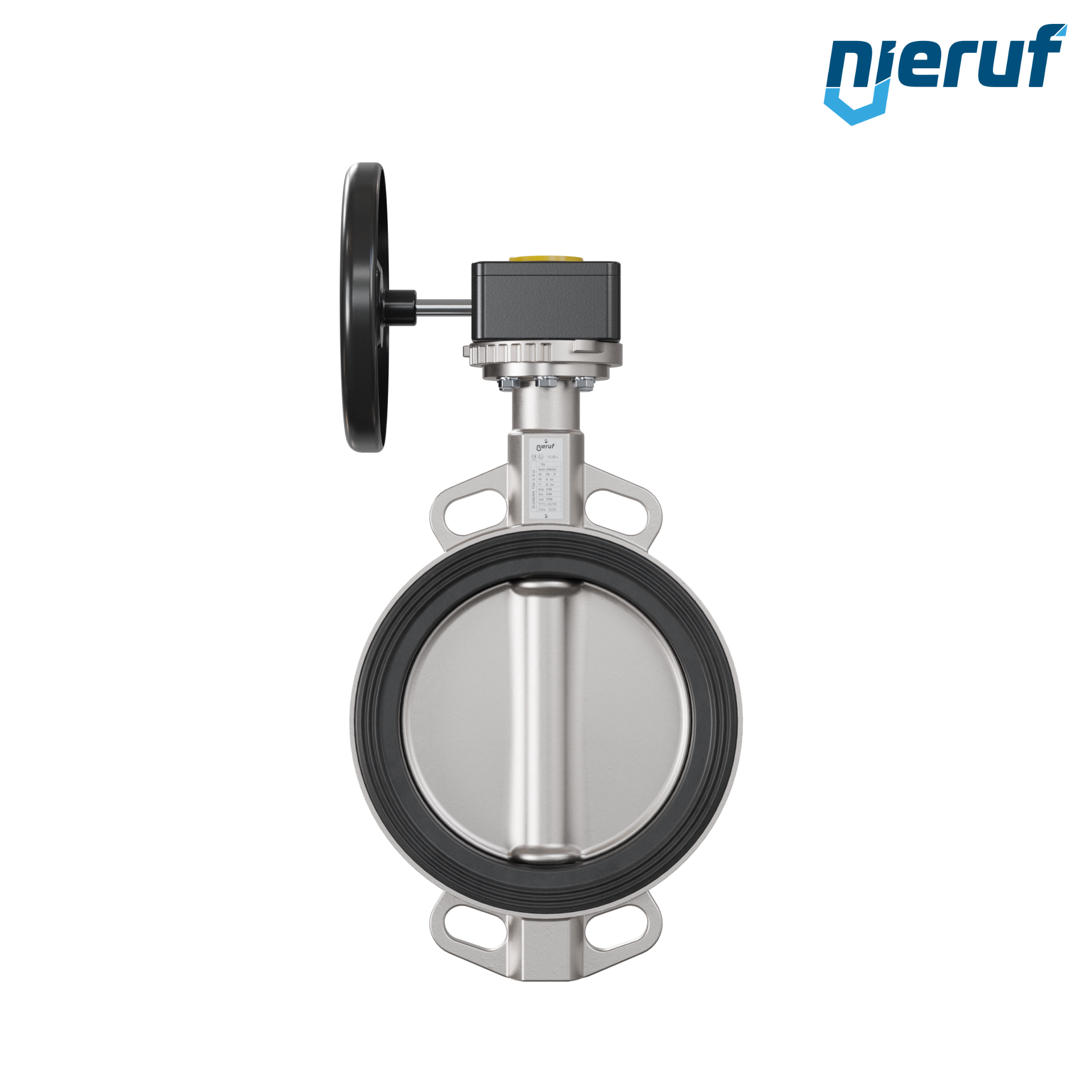 valvola a farfalla in acciaio inossidabile DN 200 PN16 AK08 EPDM volantino