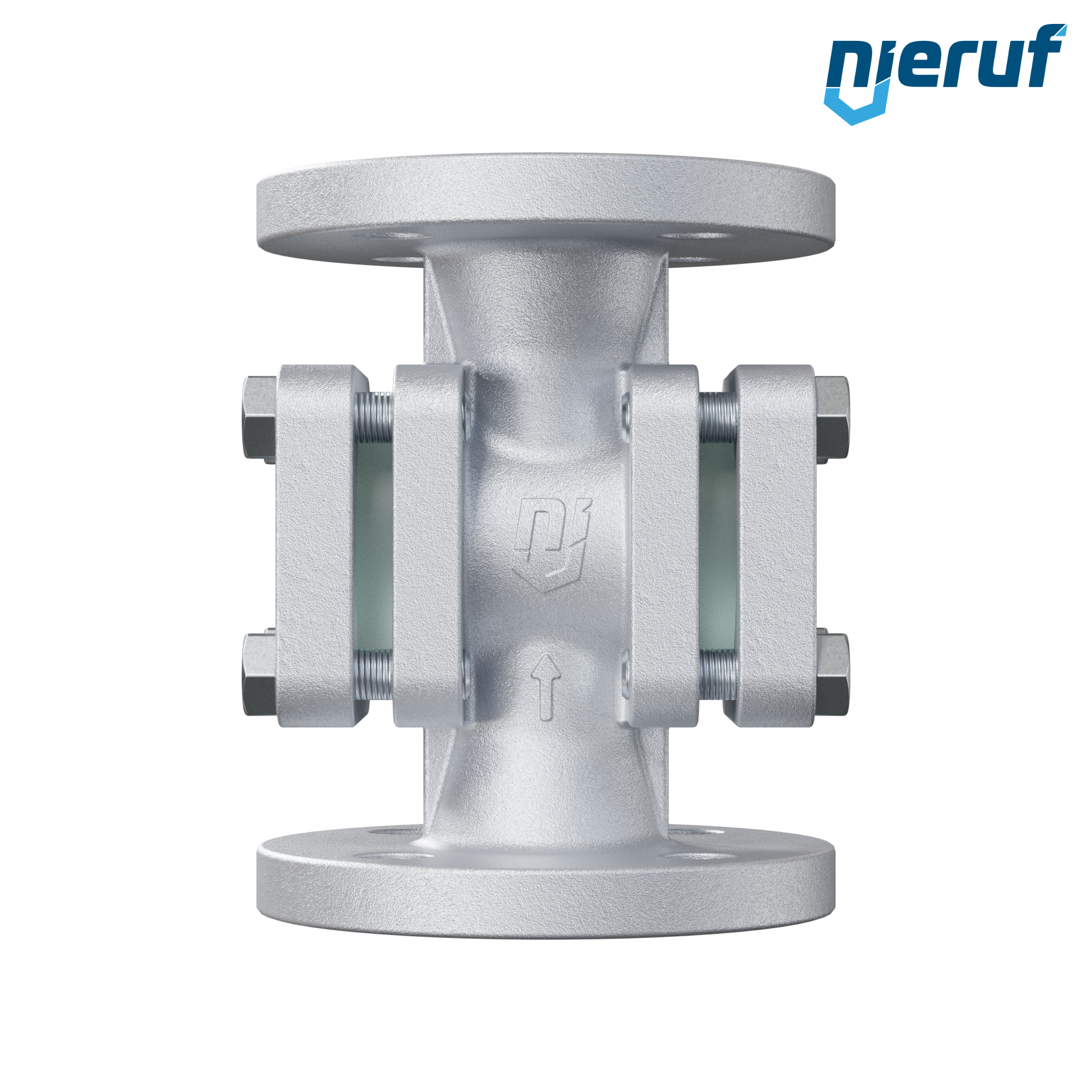Specola visiva flangiata DN32 - 1 1/4" pollici ghisa GG25 flangia ANSI 150 vetro borosilicato versione con disco