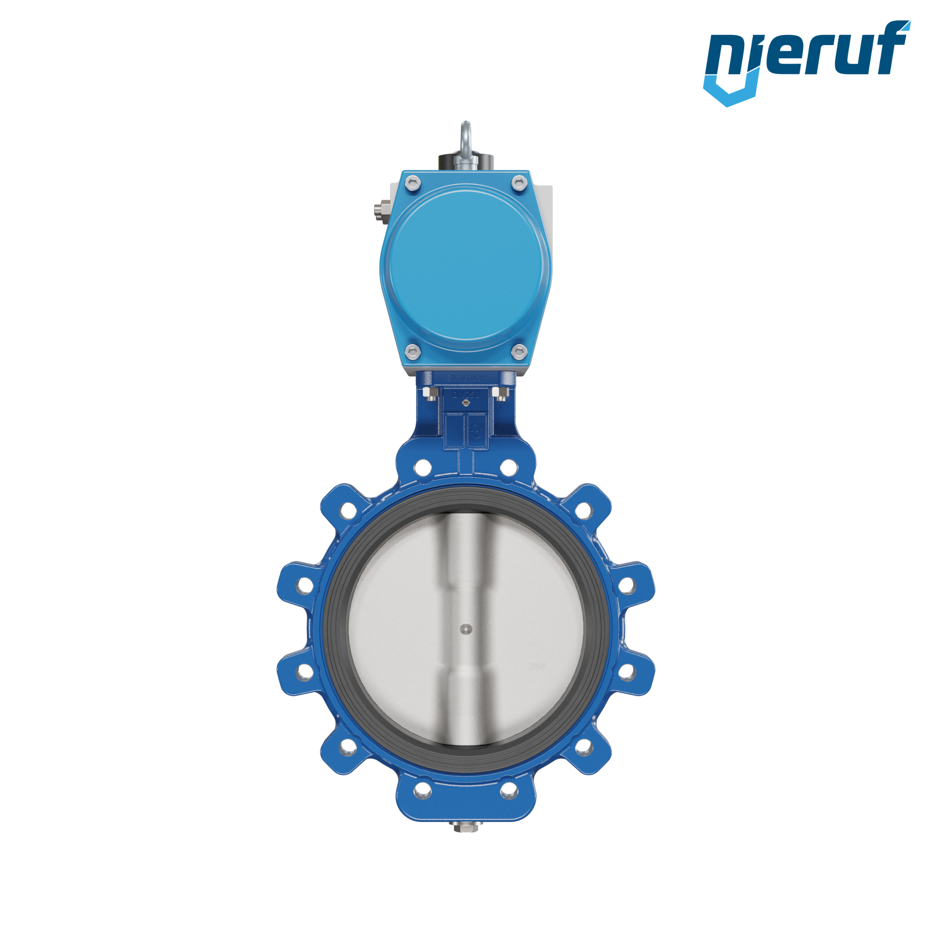 Butterfly valve DN 250 AK02 EPDM high temperature & FDA pneumatic actuator single acting normally closed