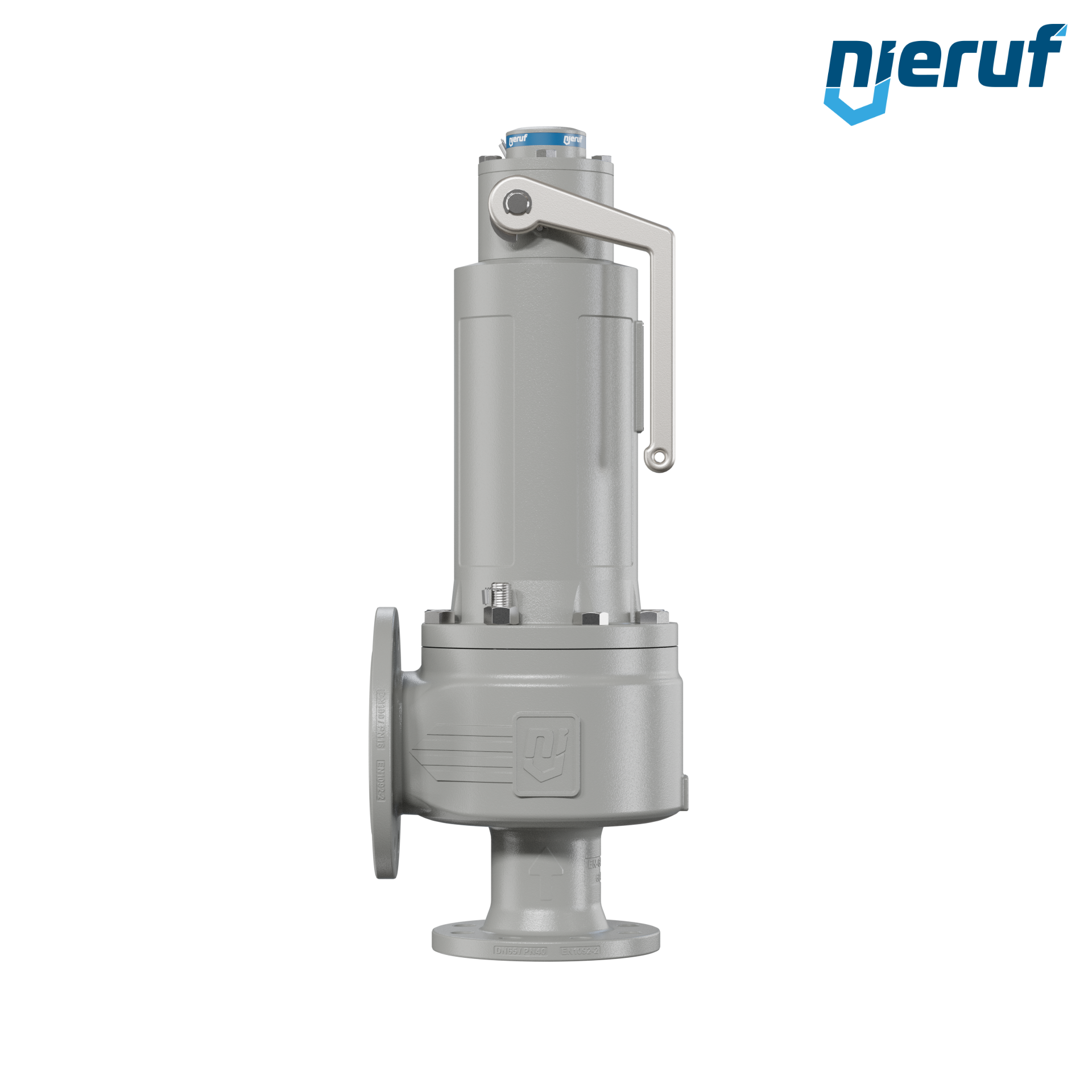 valvola di sicurezza flangiata DN65/DN100 SF06, cappello della molla a tenuta di gas (antigas) PTFE, dispositivo di sollevamento con leva