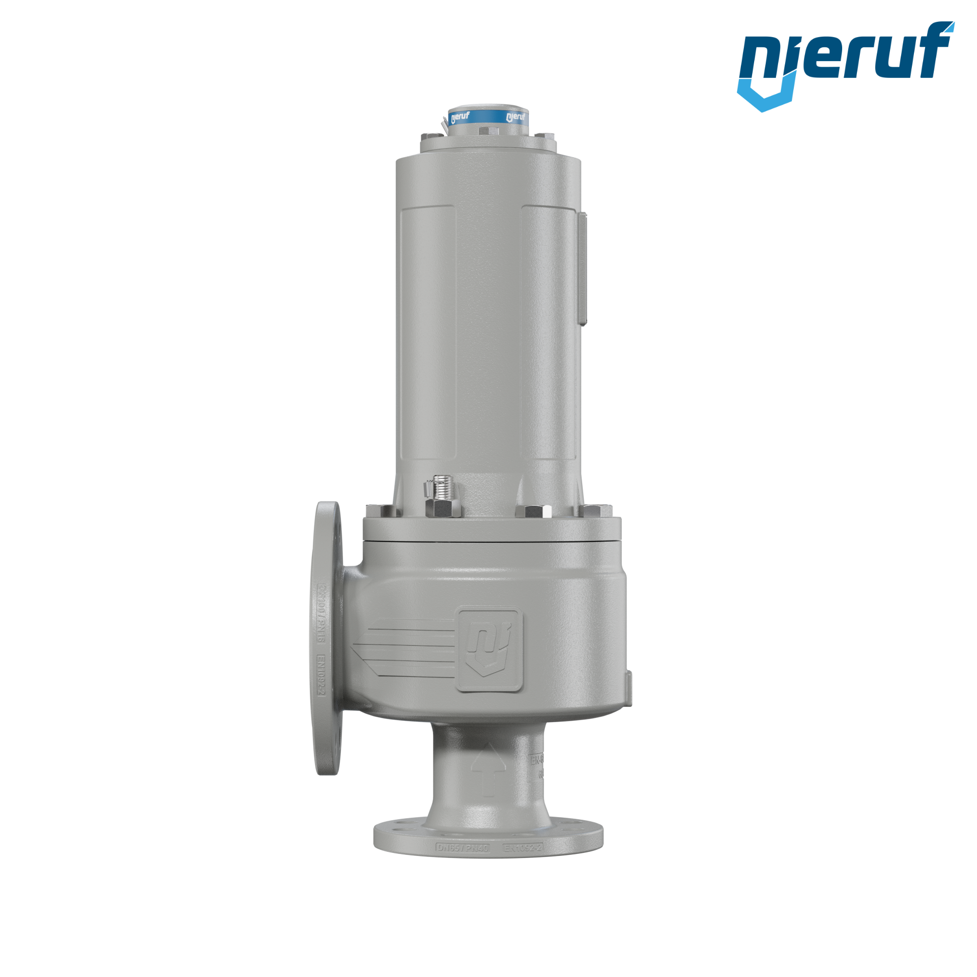 valvola di sicurezza flangiata DN65/DN100 SF06, cappello della molla a tenuta di gas (antigas) PTFE, senza dispositivo di sollevamento