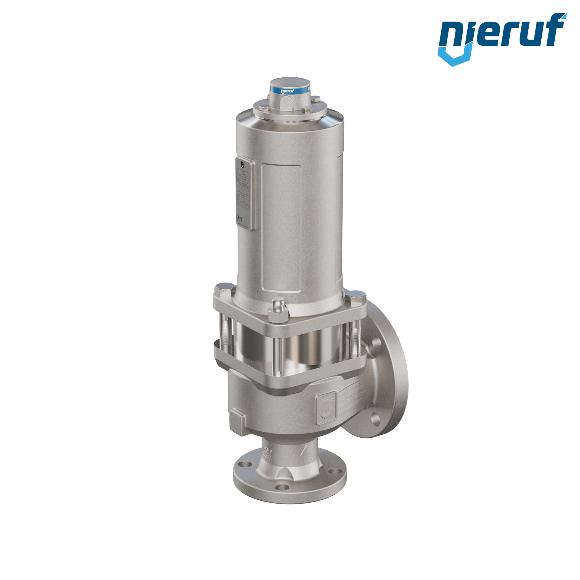 valvola di sicurezza flangiata ASME fluidi liquidi a tenuta di gas con manicotto di tenuta ANSI 150 DN50 2" x 3" SF07 acciaio, FFKM, senza dispositivo di sollevamento