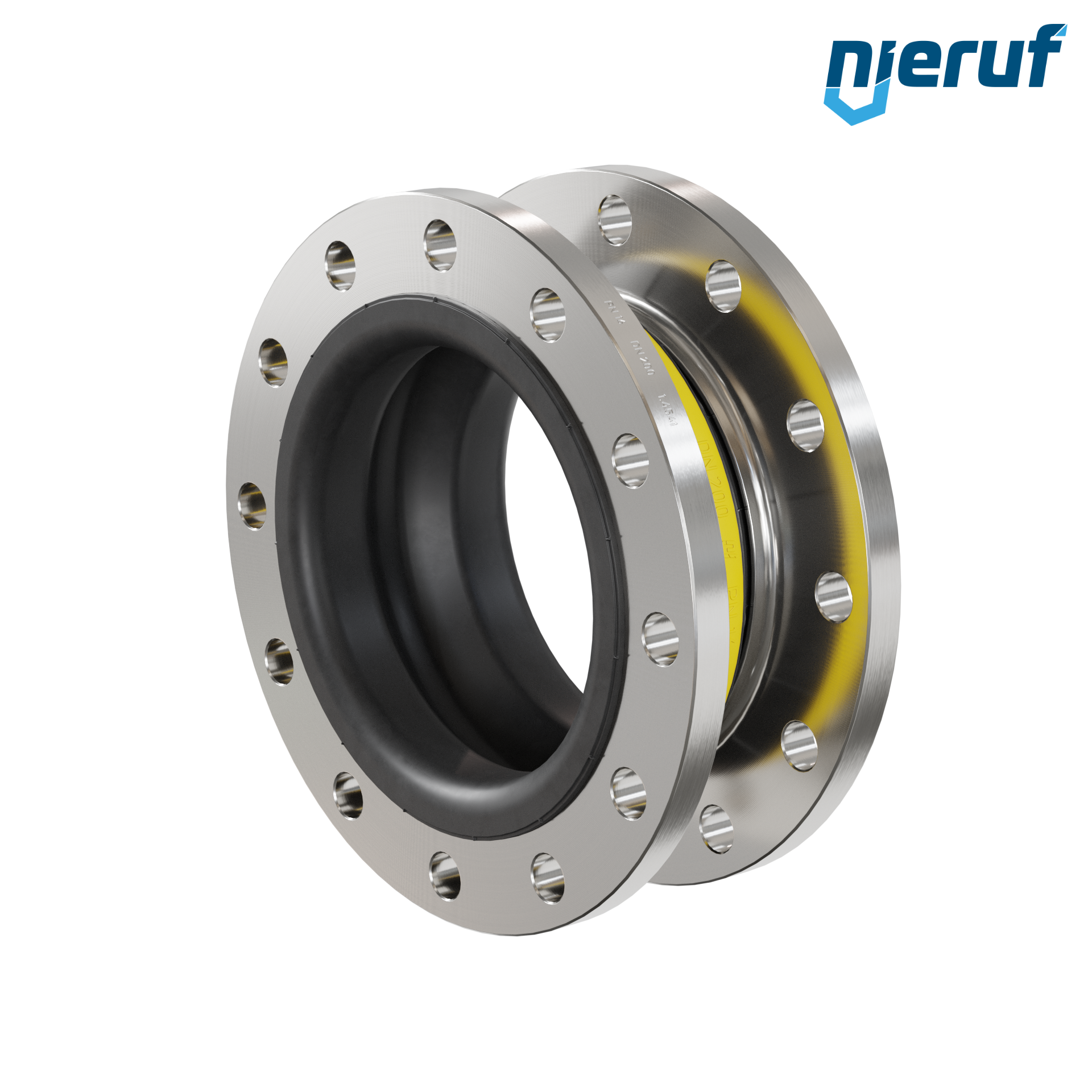 Compensatore DN200 PN16 tipo KP04 flange acciaio inox, manicotto NBR