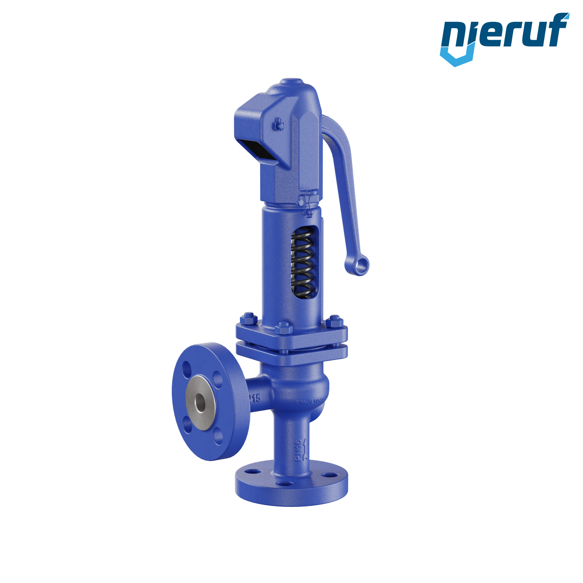 valvola di sicurezza flangiata DN15/DN15 SF0102, ghisa grigia EN-JL1040  FPM, con leva