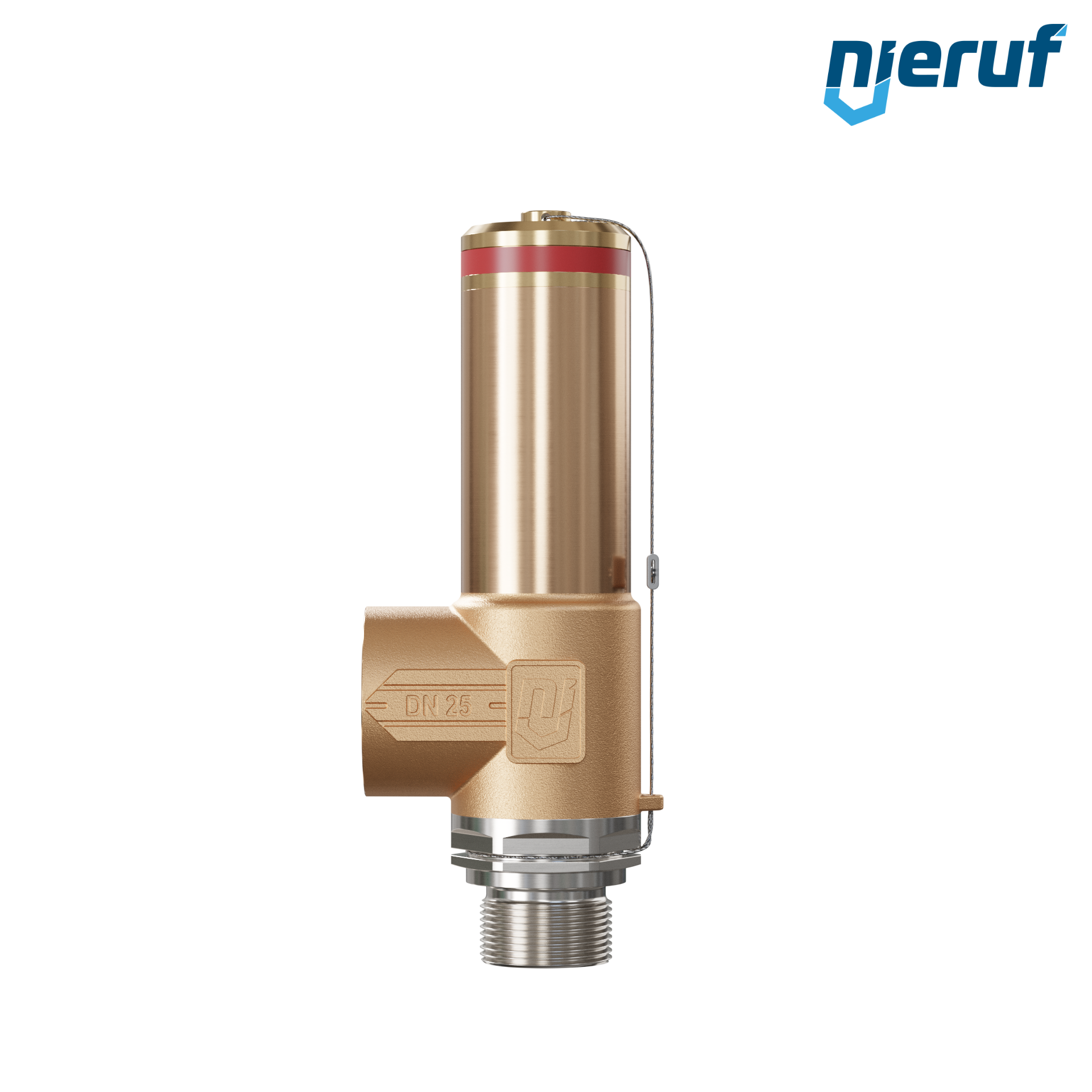 Kriogeniczny zawór bezpieczeństwa bez podnoszenia DN15 3/4" GZ x 1" GW SV18, stal nierdzewna & brąz PTFE
