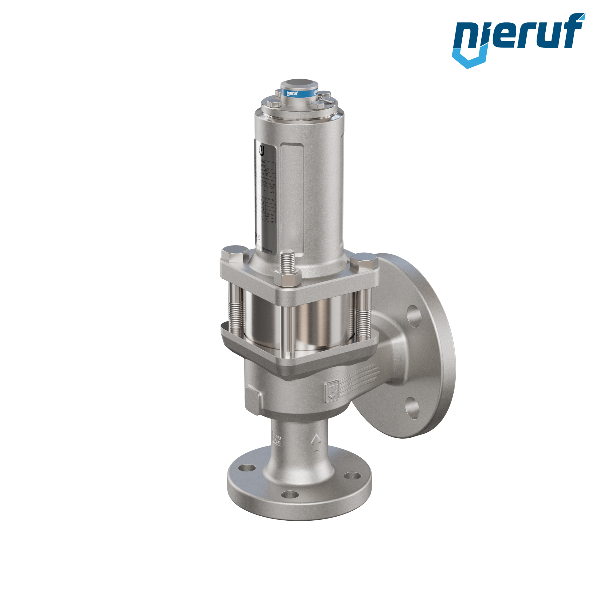 valvola di sicurezza con cappello a tenuta di gas & manicotto di tenuta DN25/DN40 SF04, PTFE, senza dispositivo di sollevamento
