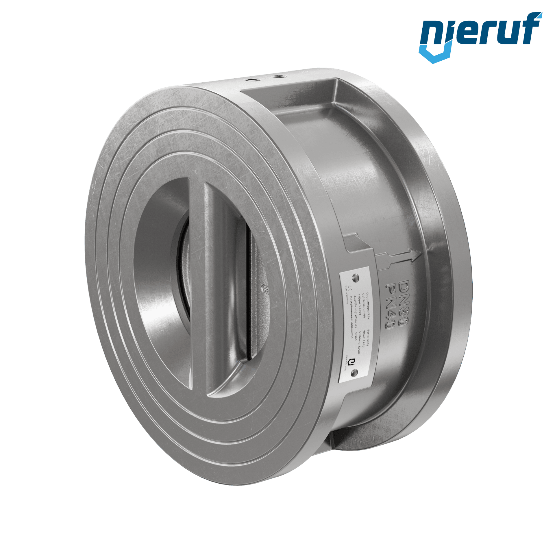 valvola di ritegno a doppio battente DN80 ANSI150 DR03 ANSI 150 acciaio inossidabile 1.4408 EPDM