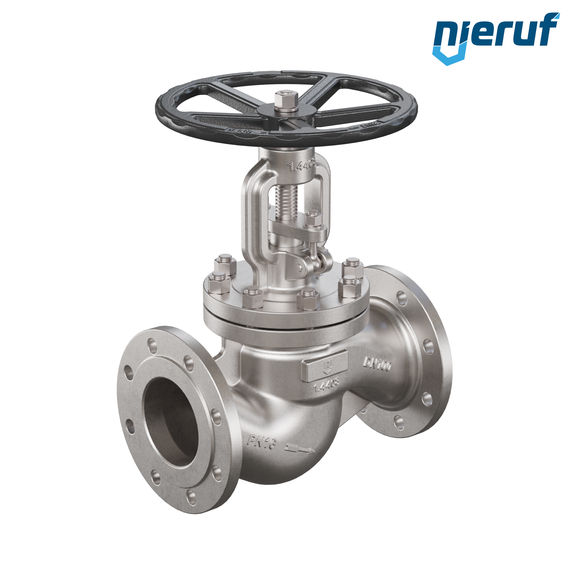 valvola a globo DN200 PN16 AV08 acciaio inossidabile 1.4408 cono di regolazione