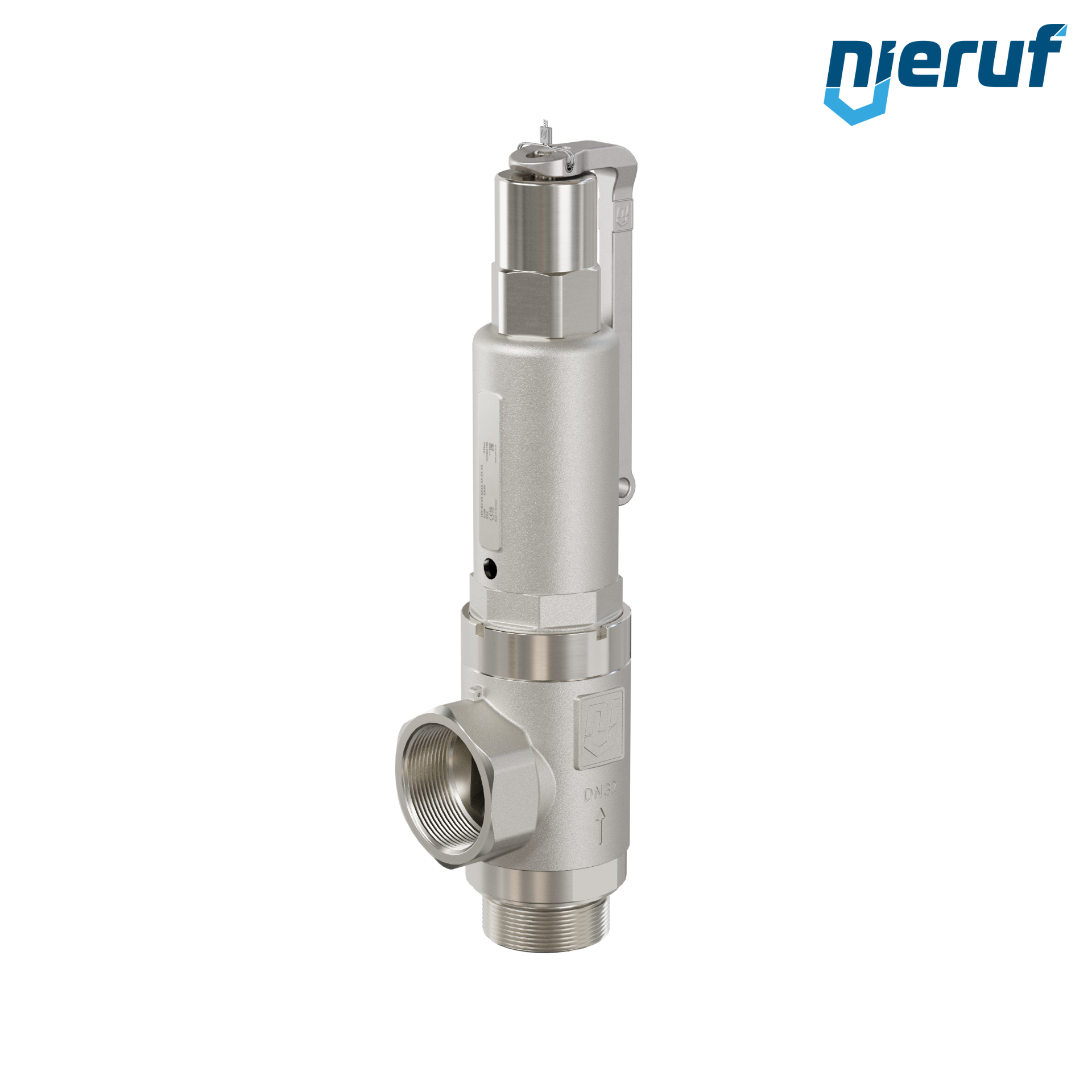 soupape de sûreté 2" mâle  x 2" femelle SV06 fluides liquides, acier inoxydable NBR, avec levier