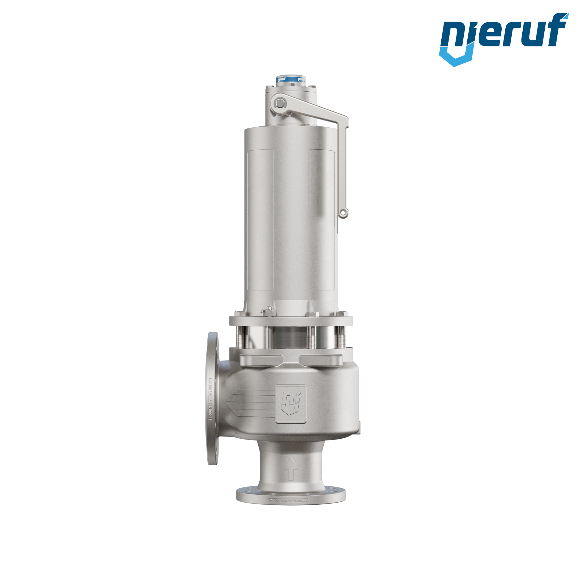 valvola di sicurezza con cappello a tenuta di gas & manicotto di tenuta DN100/DN150 SF04, PTFE, dispositivo di sollevamento con leva