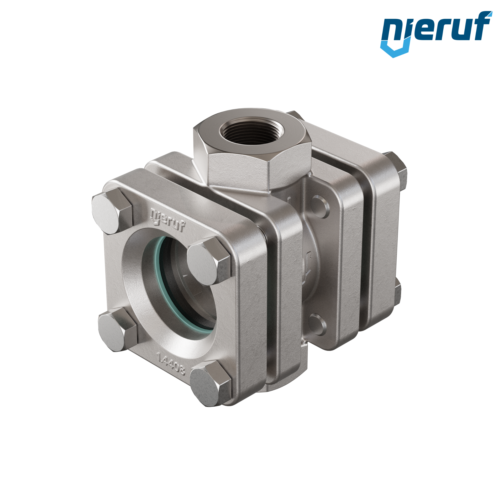 spia visiva / indicatore di flusso G 3/4" pollici acciaio inossidabile vetro borosilicato