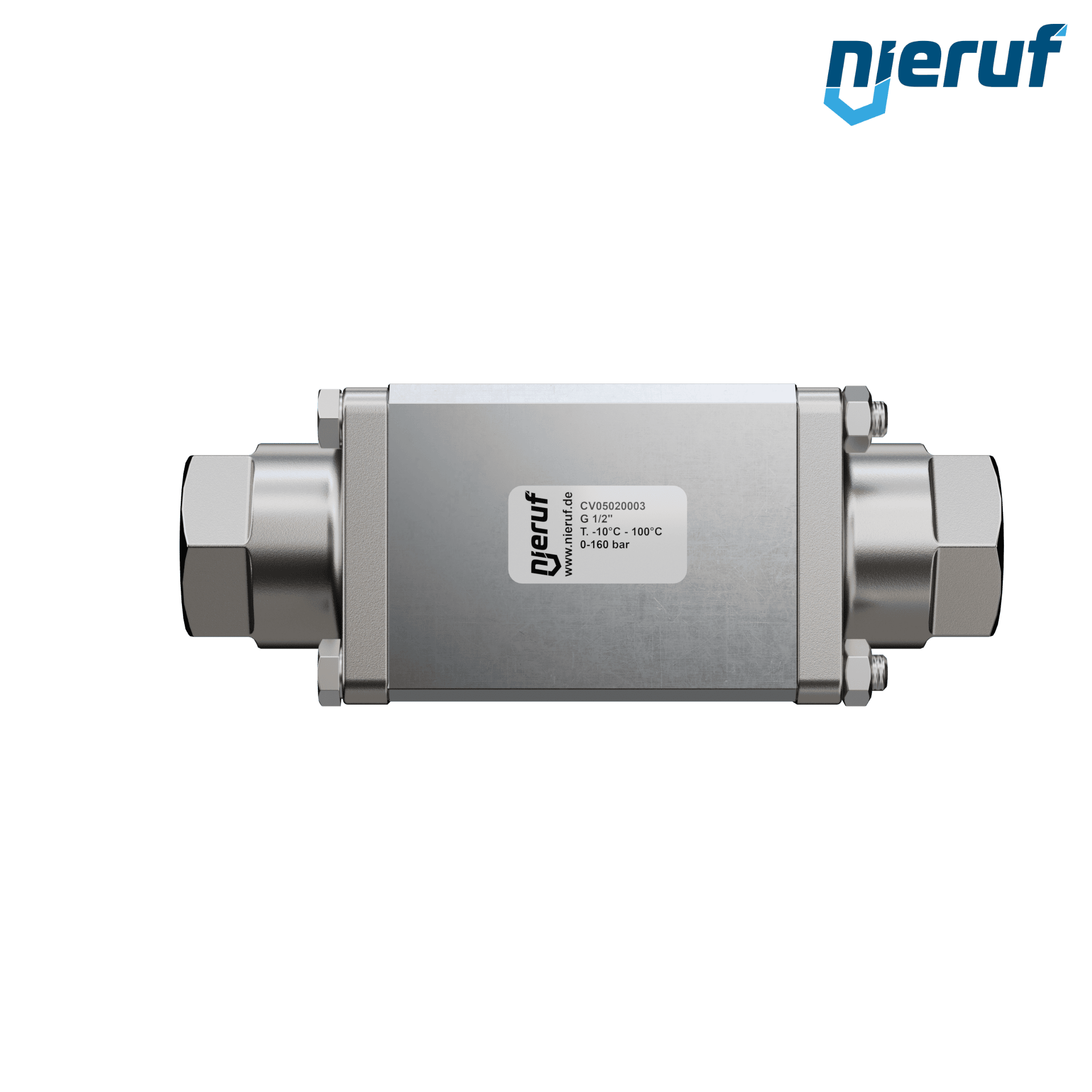 valvola coassiale a 2/2 vie CV05 1/2" pollici filettatura interna - DN15 acciaio inossidabile max. 160 bar NC