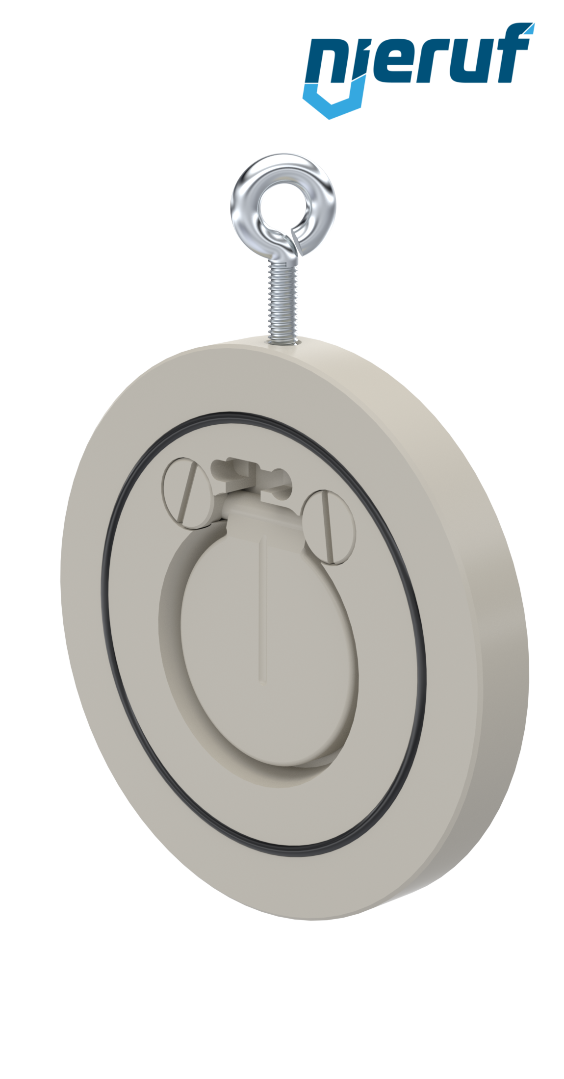 Zwischenflansch-Rückschlagklappe DN50 ZR06 Kunststoff PP-H FKM (Viton)