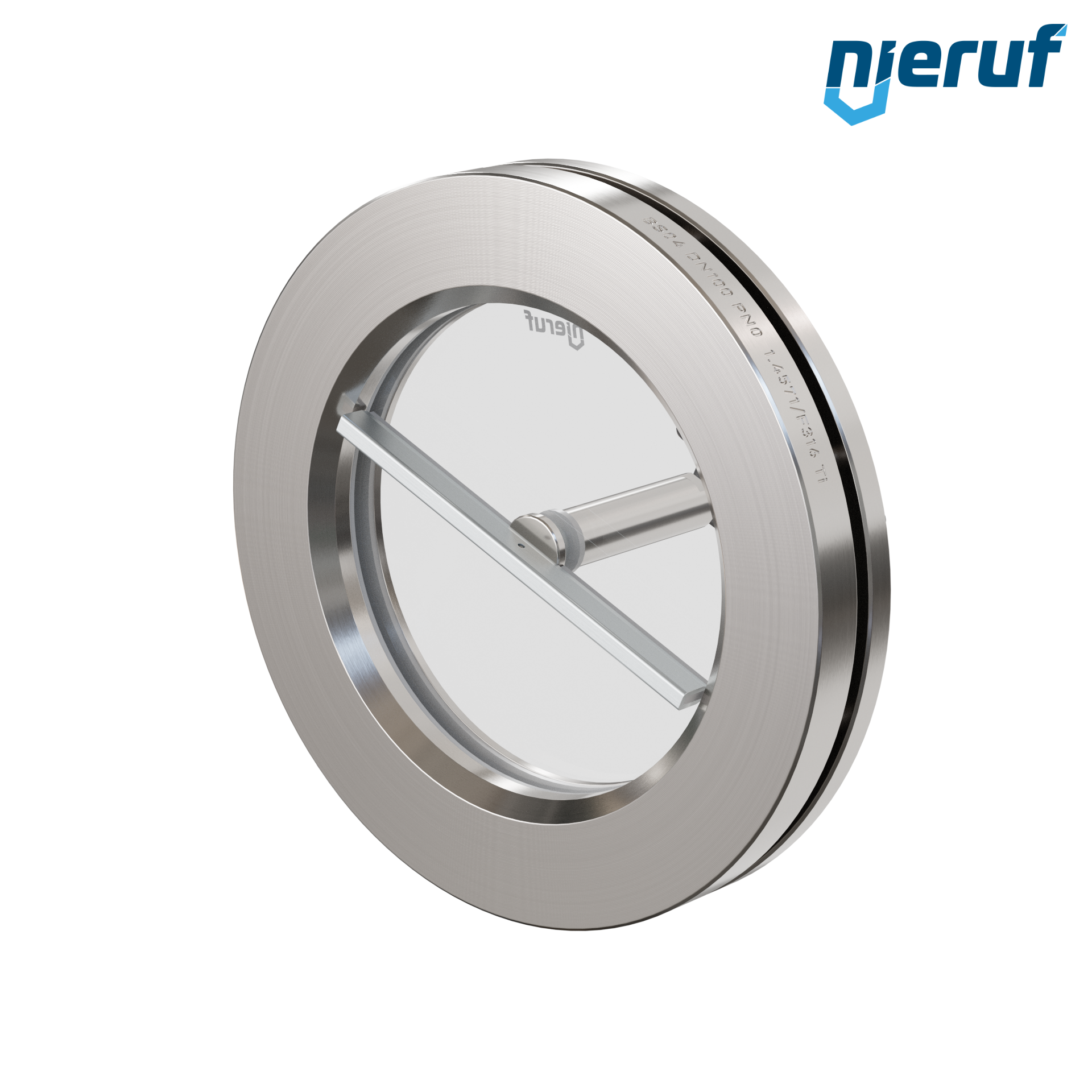 oblò di osservazione per serbatoi con tergicristallo in PTFE DN100 BS04 acciaio inossidabile 1.4571 PTFE vetro borosilicato 0,0 bar