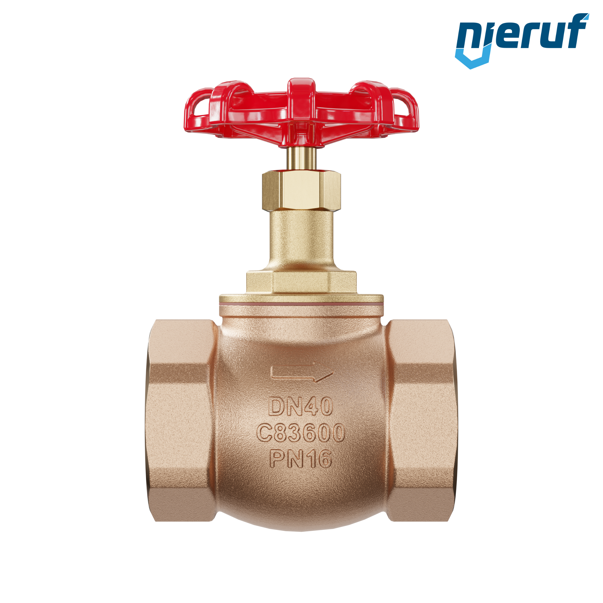 valvola a globo filettatura interna DN40 - 1 1/2" pollici PN16 AV10 bronzo ASTM B62