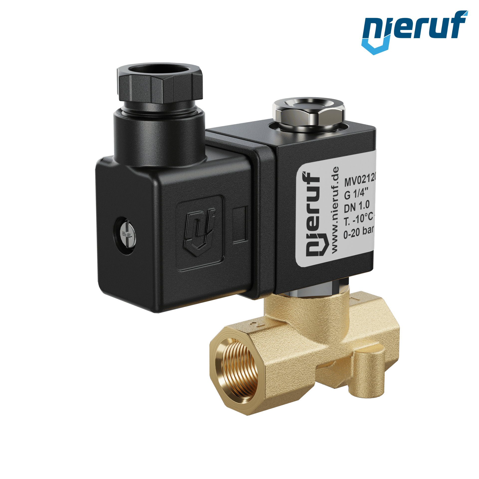 elettrovalvola DN 1,0 G 1/4" pollici ottone MV02 FKM 230V 50Hz