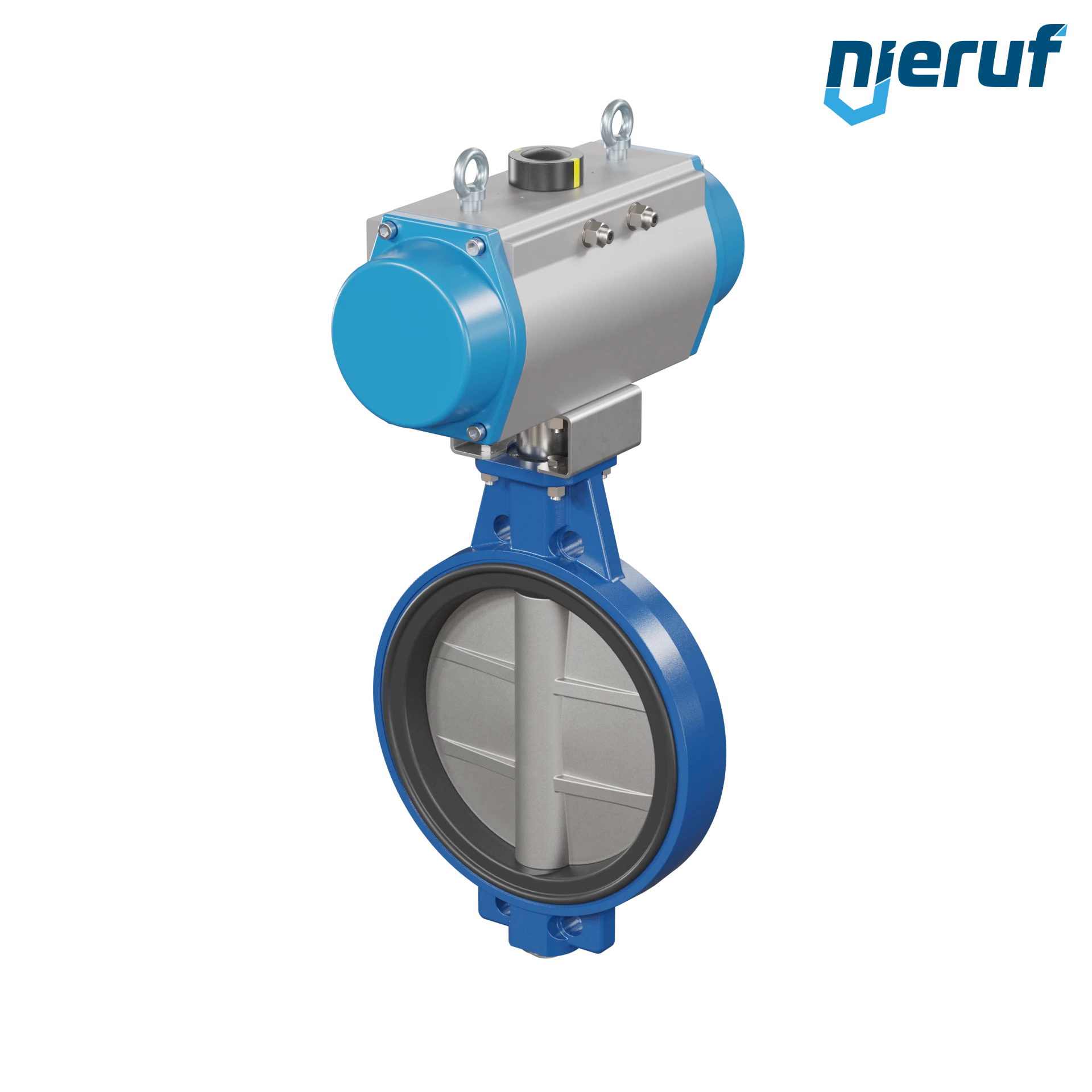 Butterfly valve DN 350 AK01 FPM pneumatic actuator double acting