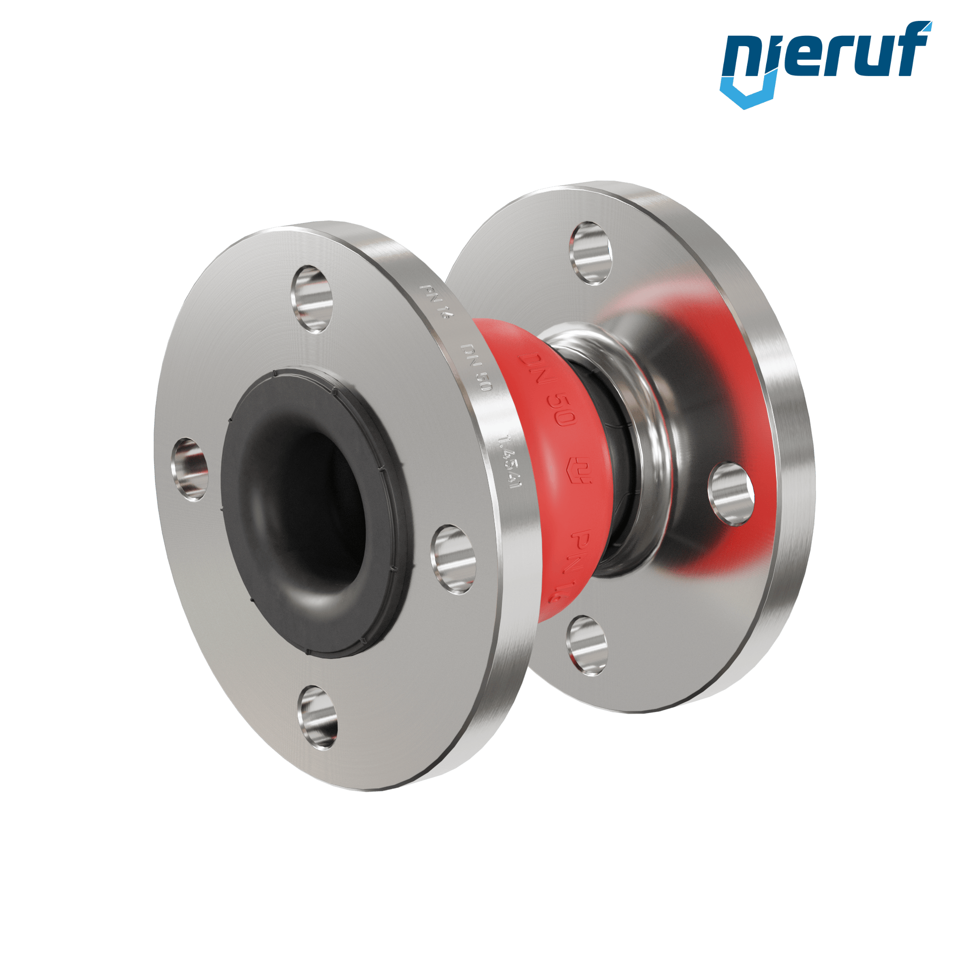 Compensatore o-ring di supporto per il vuoto DN50 versione KP04 flange in acciaio inox EPDM