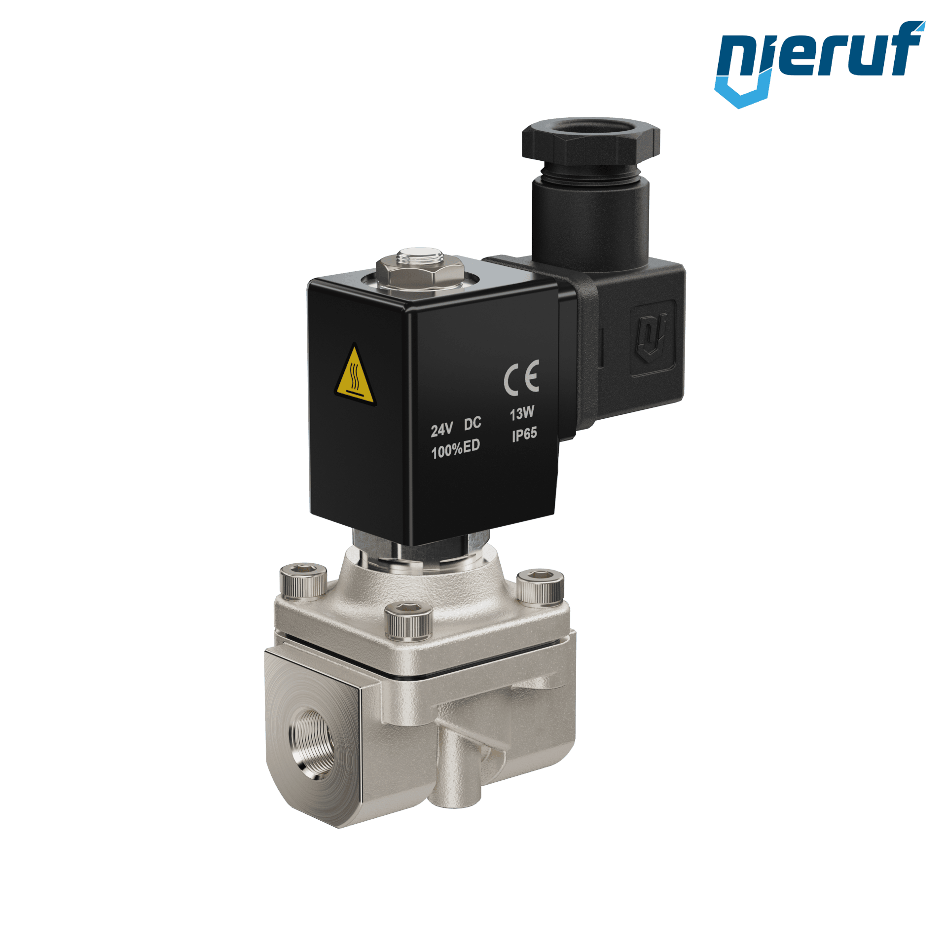 elettrovalvola G 1/4" pollici acciaio inossidabile EV07 FKM 24V DC