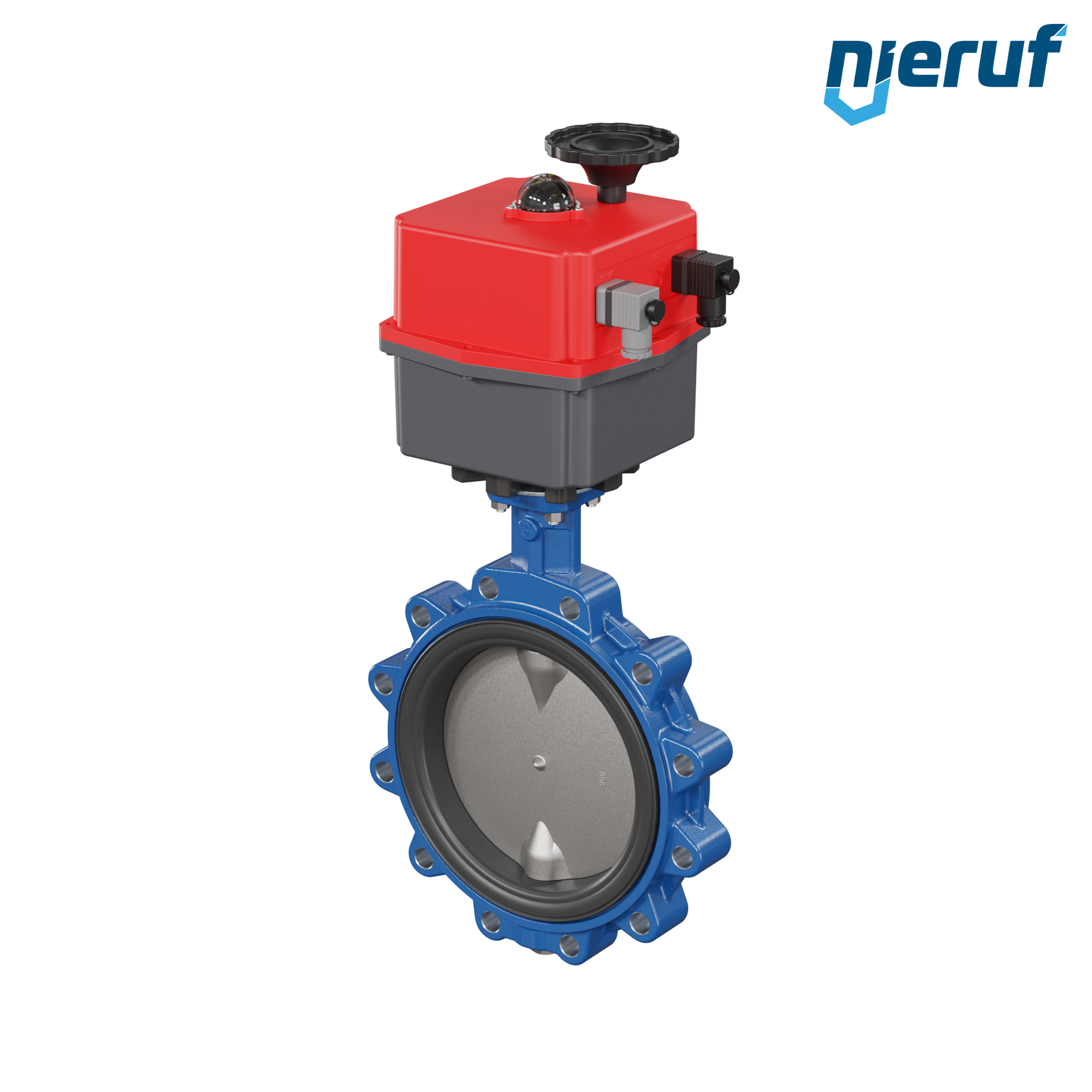 valvola a farfalla DN 200 PN16 con orecchie filettate / lug attuatore elettronico 24-240V DVGW-acqua potabile