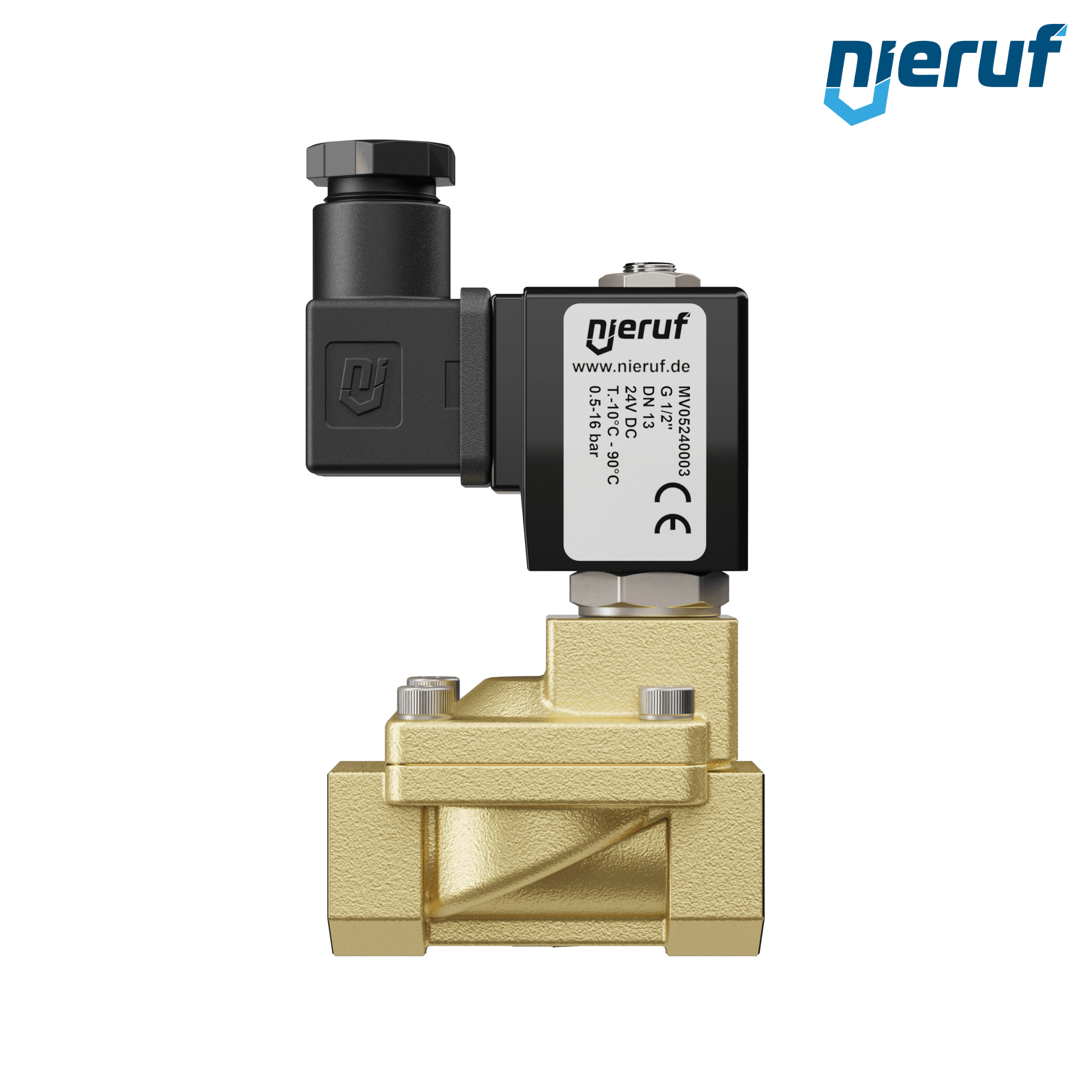 elettrovalvola G 1/2" pollici ottone MV05 NBR 24V DC