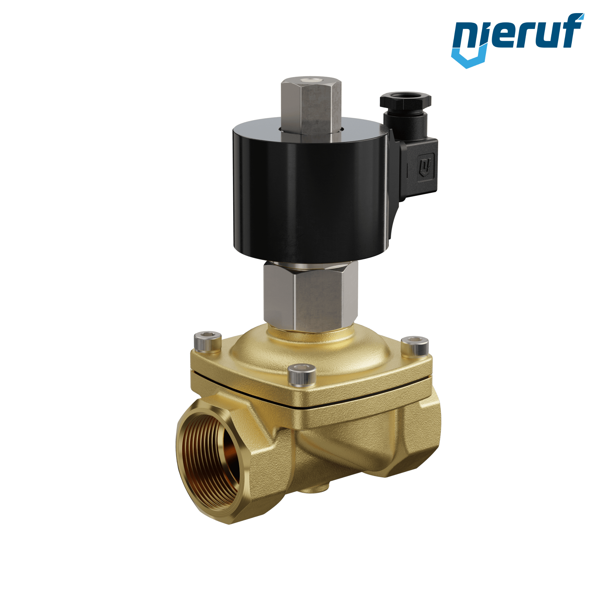elettrovalvola DN40 G 1 1/2" pollici ottone NO - normalmente aperta 24V DC