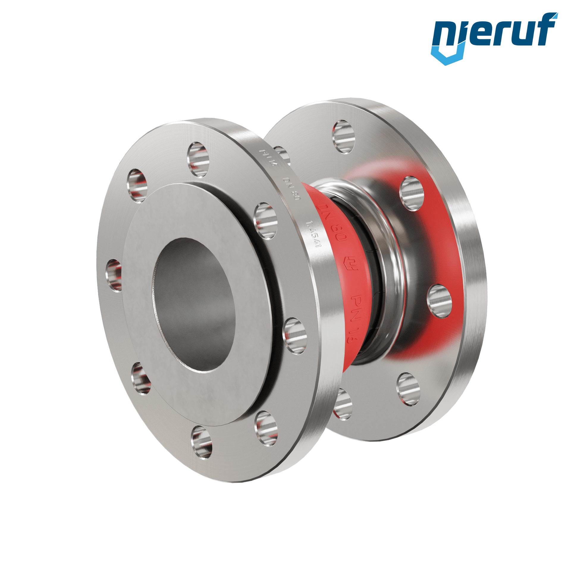 Compensatore piastra di rinforzo DN80 versione KP04 flange in acciaio inox EPDM