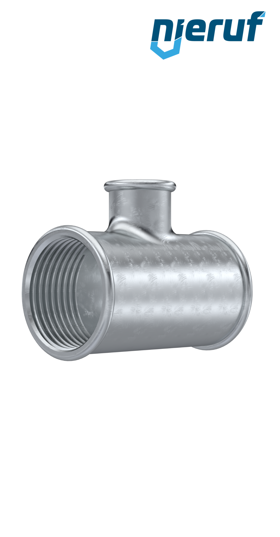 Malleable cast iron fitting tee reducing on the branch no. 130, 1 1/4" x 3/4" inch galvanized