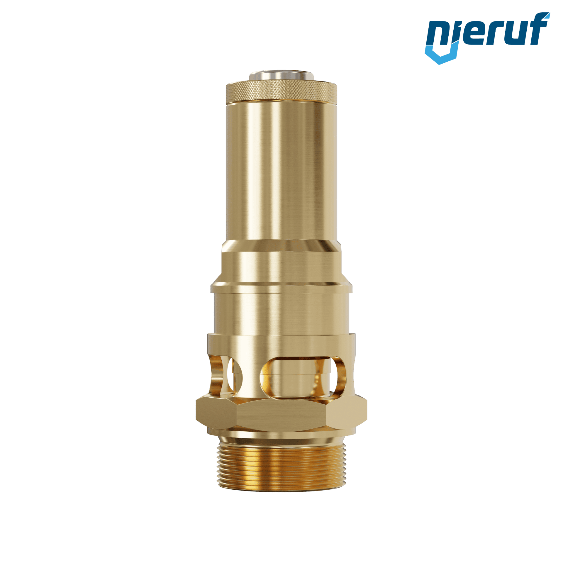 valvola di sicurezza 2" M SV01 per aria compressa PTFE ottone pressione di taratura 0,2 - 16,0 bar