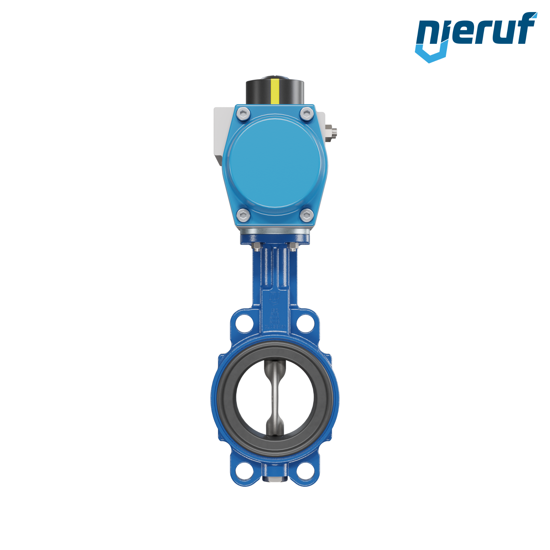 Butterfly valve DN 80 AK01 FPM pneumatic actuator single acting normally open