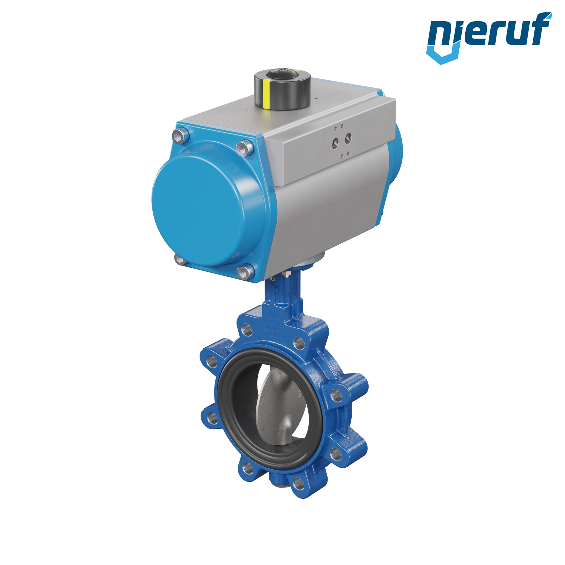 Butterfly valve DN 100 AK02 EPDM DVGW drinking water, WRAS, ACS, W270 pneumatic actuator single acting normally open