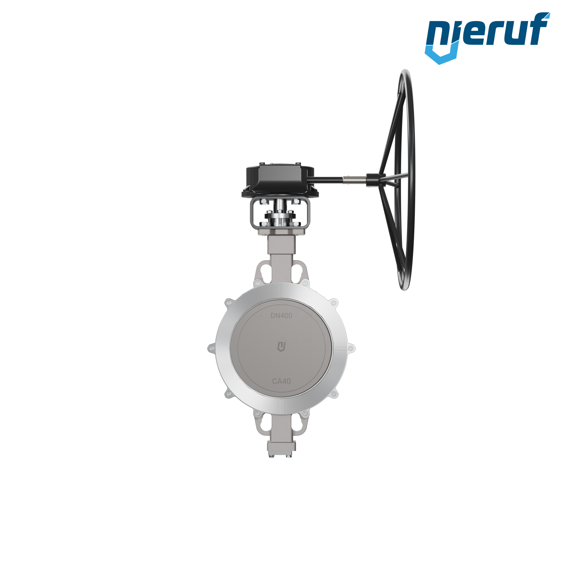 valvola a farfalla triplo eccentrico acciaio inox AK13 DN 400 PN10-40 ANSI150 volantino