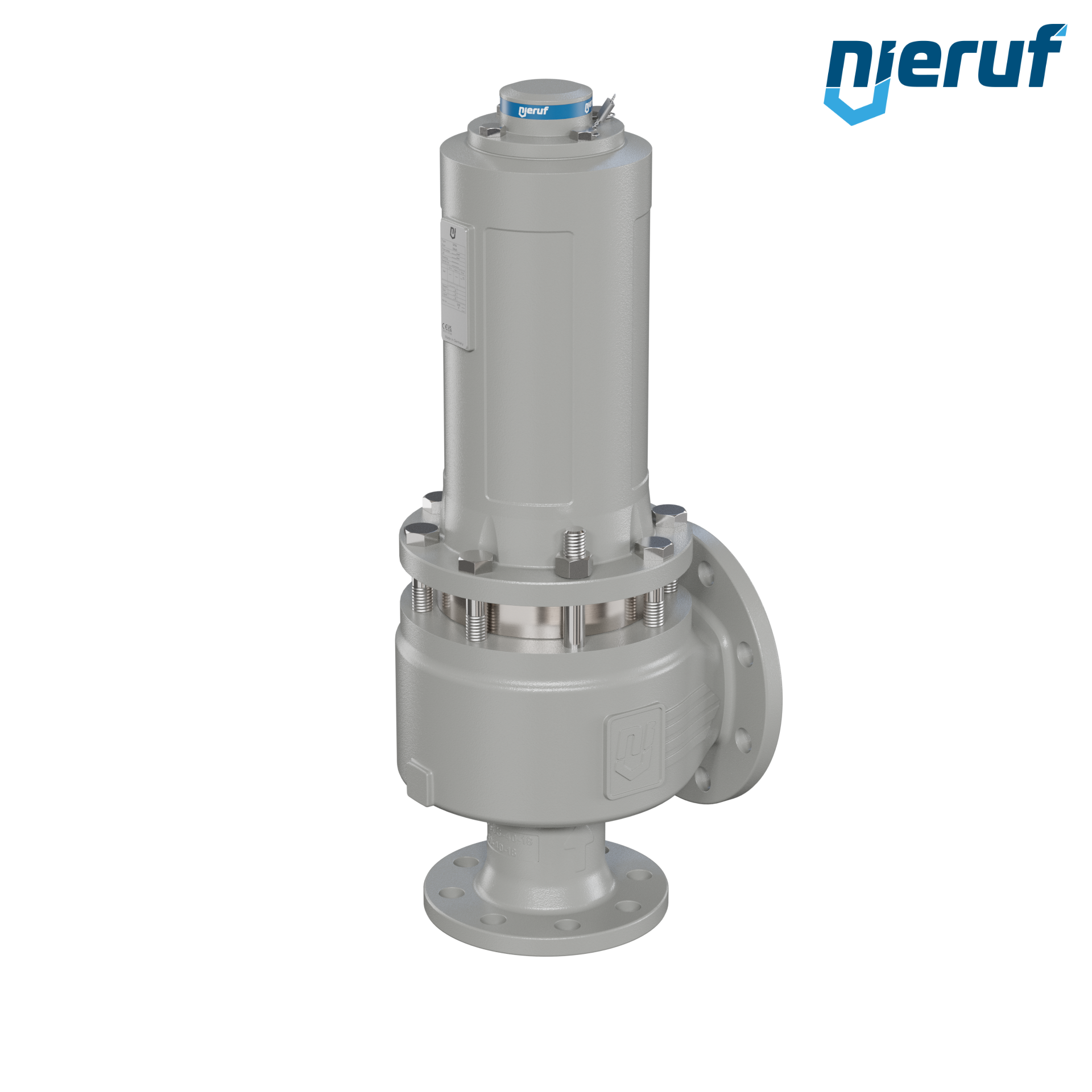 valvola di sicurezza flangiata DN65/DN100 SF06, cappello della molla a tenuta di gas (antigas) & manicotto di tenuta in acciaio inossidabile PTFE, senza dispositivo di sollevamento