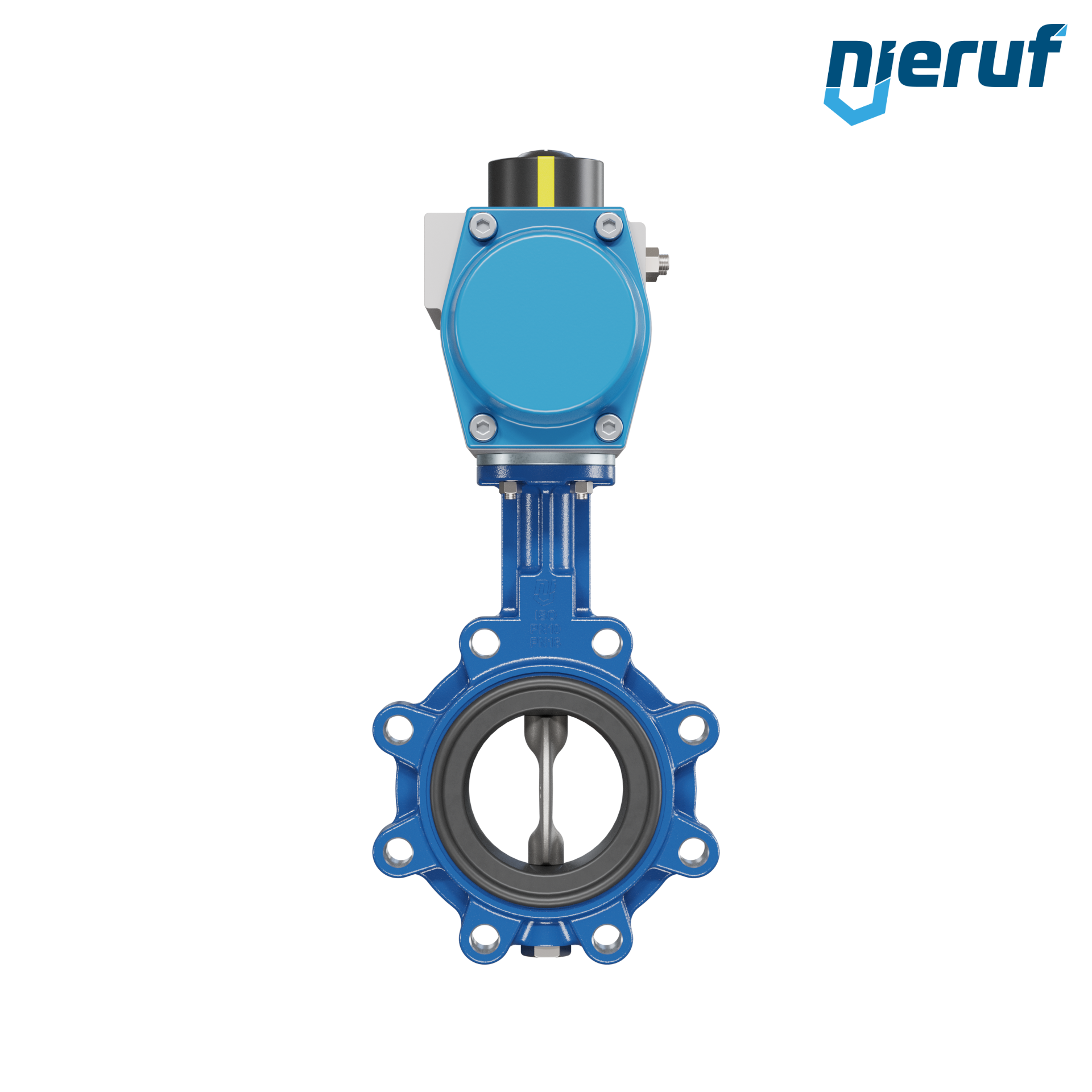 Butterfly valve DN 80 AK02 FPM pneumatic actuator single acting normally open